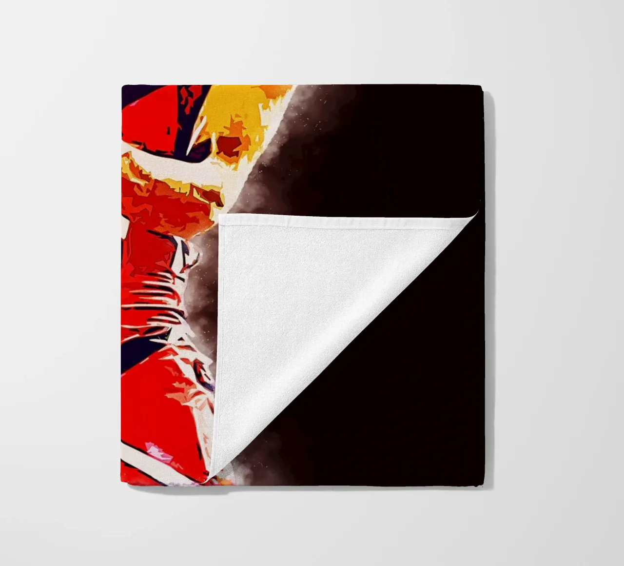 Eddie Van Halen Epic Smoke beach towel by neonartroom