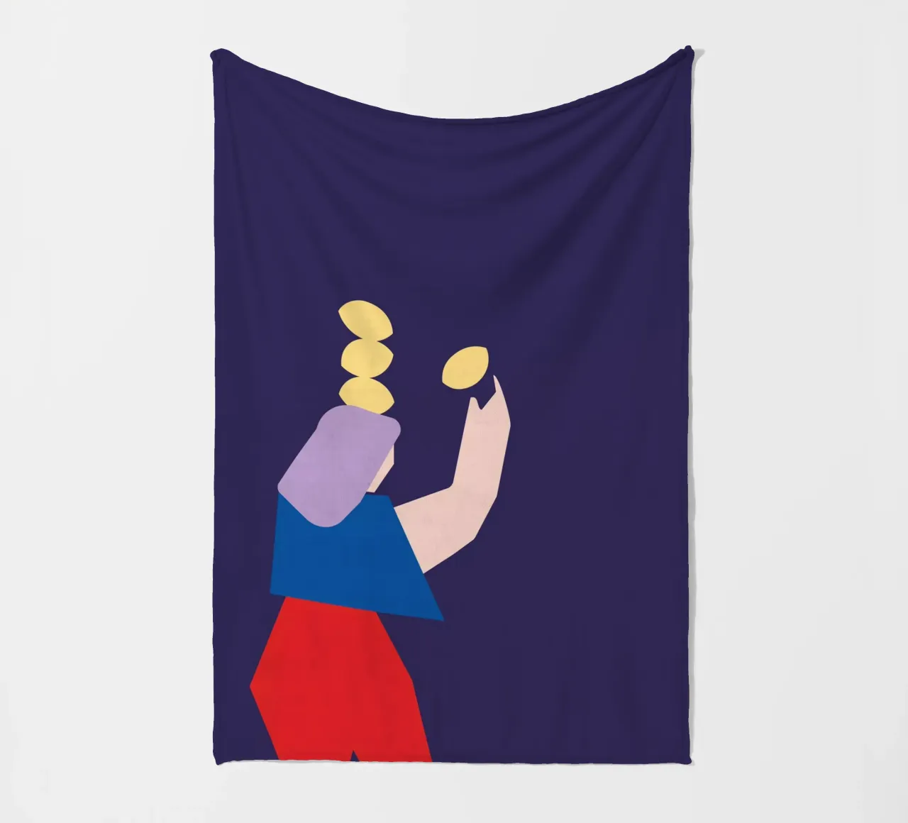 Zitronen Fleecedecke von FRICKE DESIGN