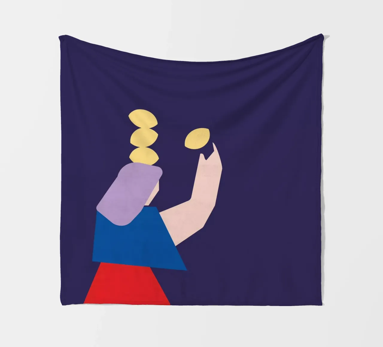 Zitronen Fleecedecke von FRICKE DESIGN