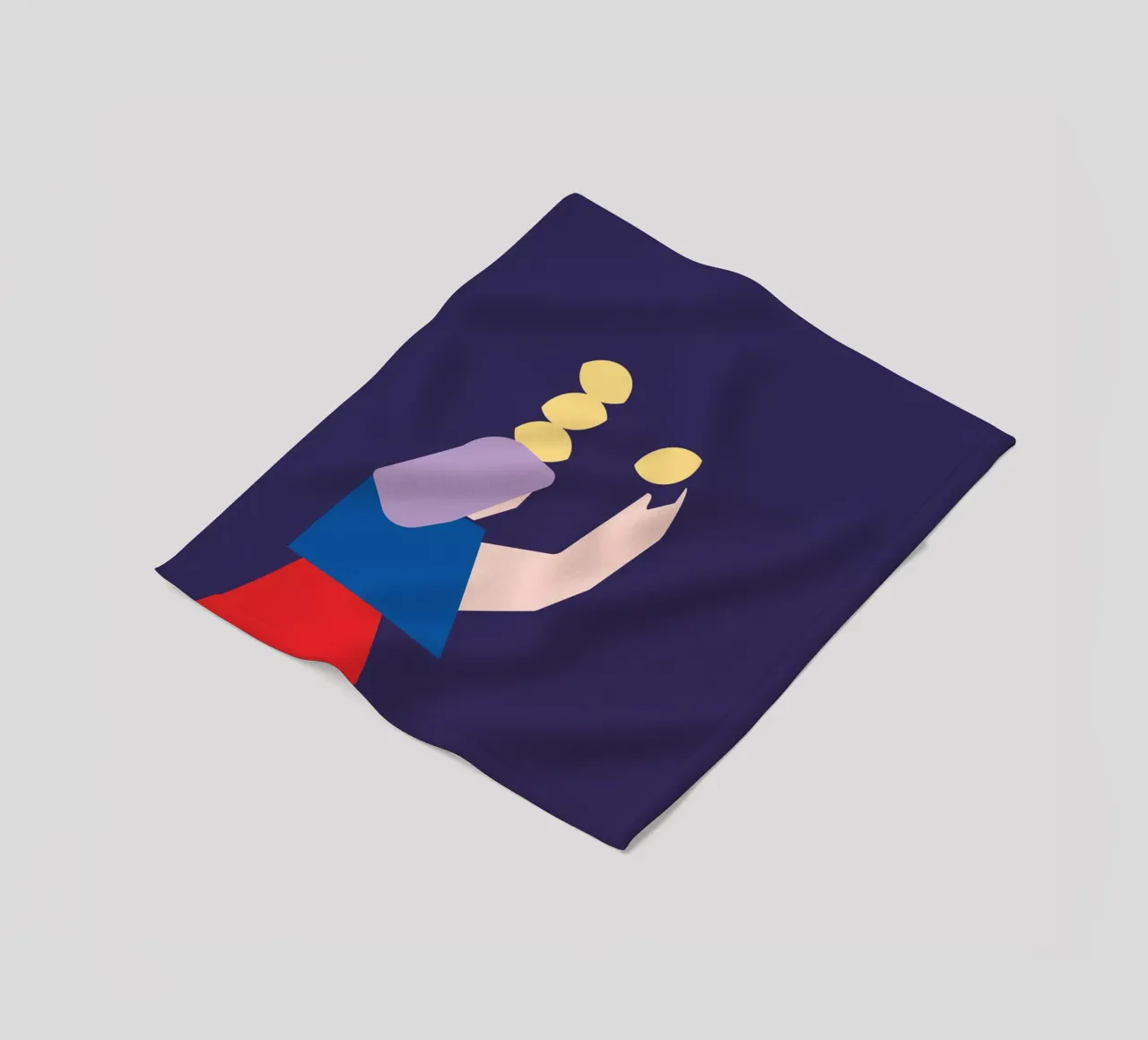 Zitronen Fleecedecke von FRICKE DESIGN