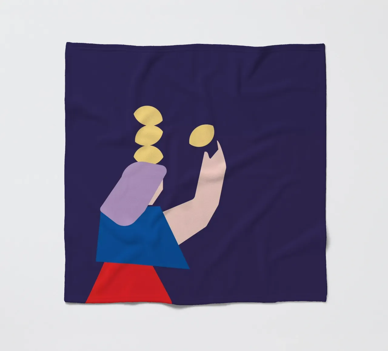 Zitronen Fleecedecke von FRICKE DESIGN