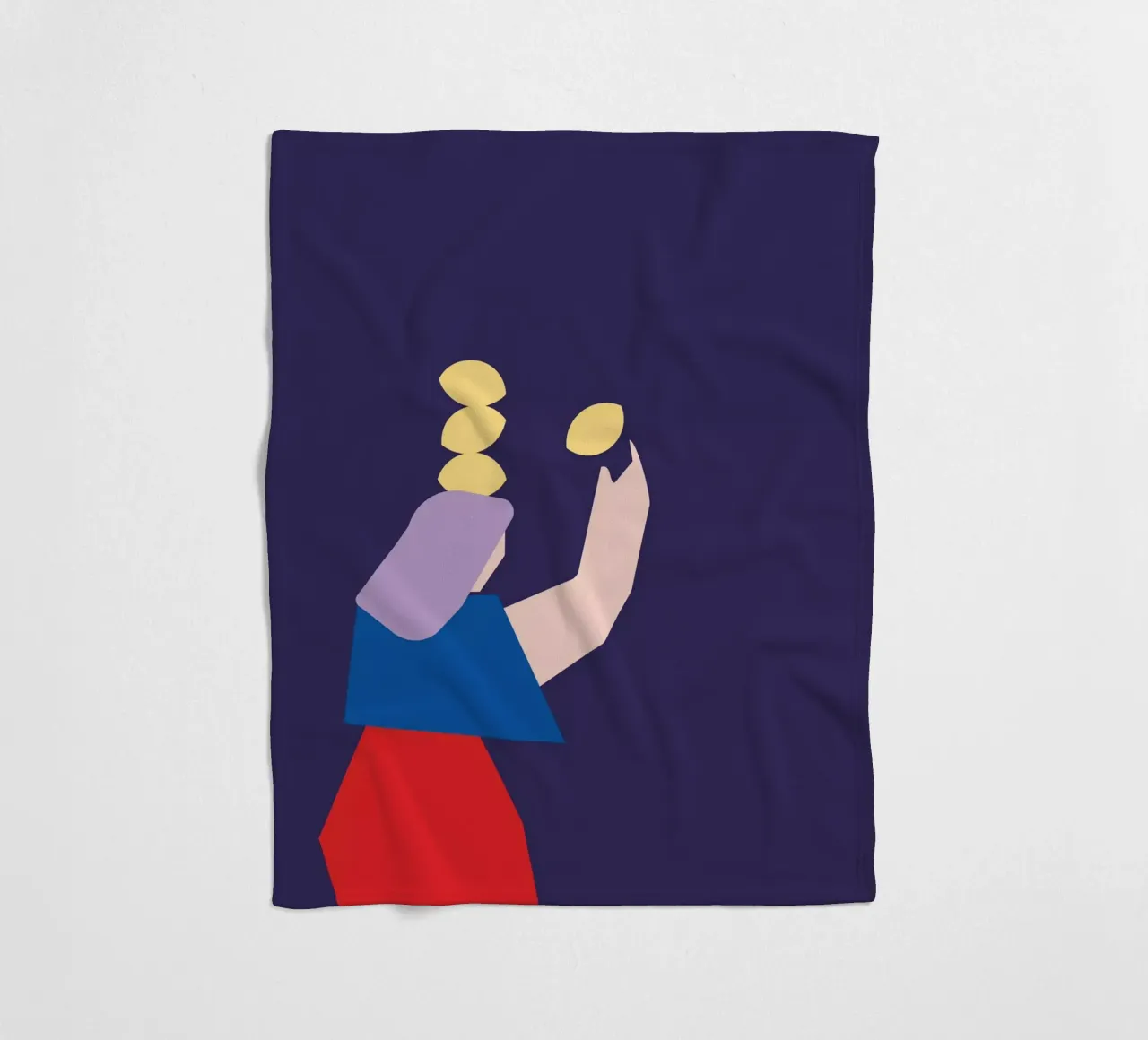 Zitronen Fleecedecke von FRICKE DESIGN