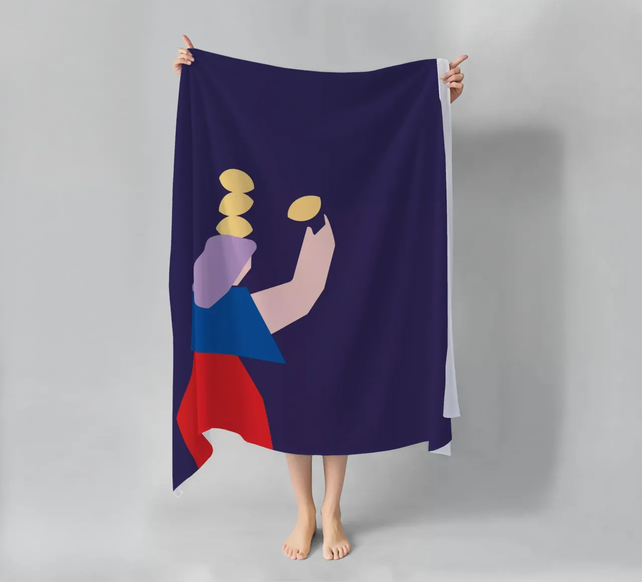 Zitronen beach towel by FRICKE DESIGN