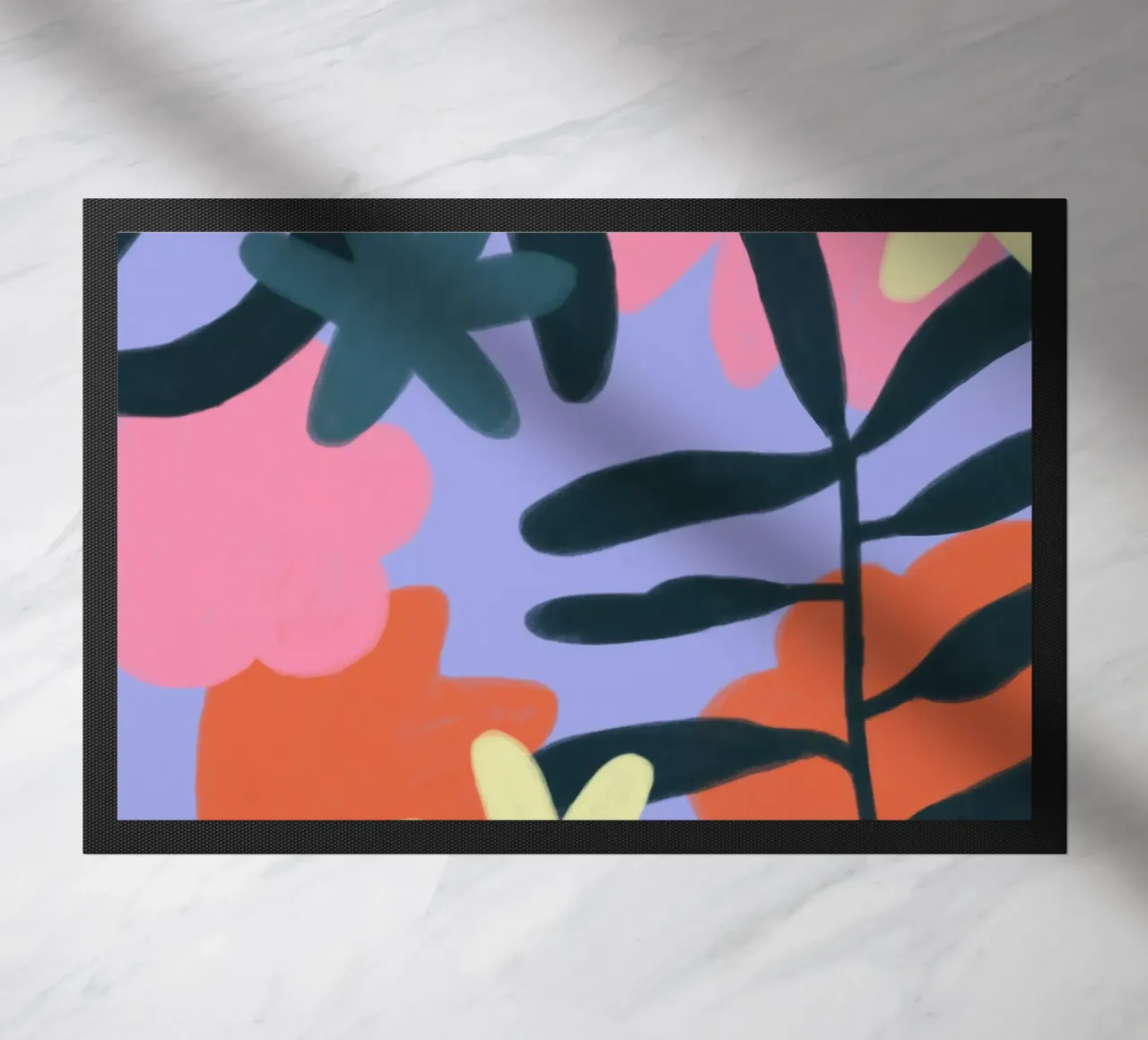 Fleurs paillasson de bonbureau