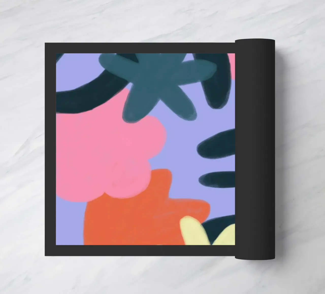 Fleurs paillasson de bonbureau