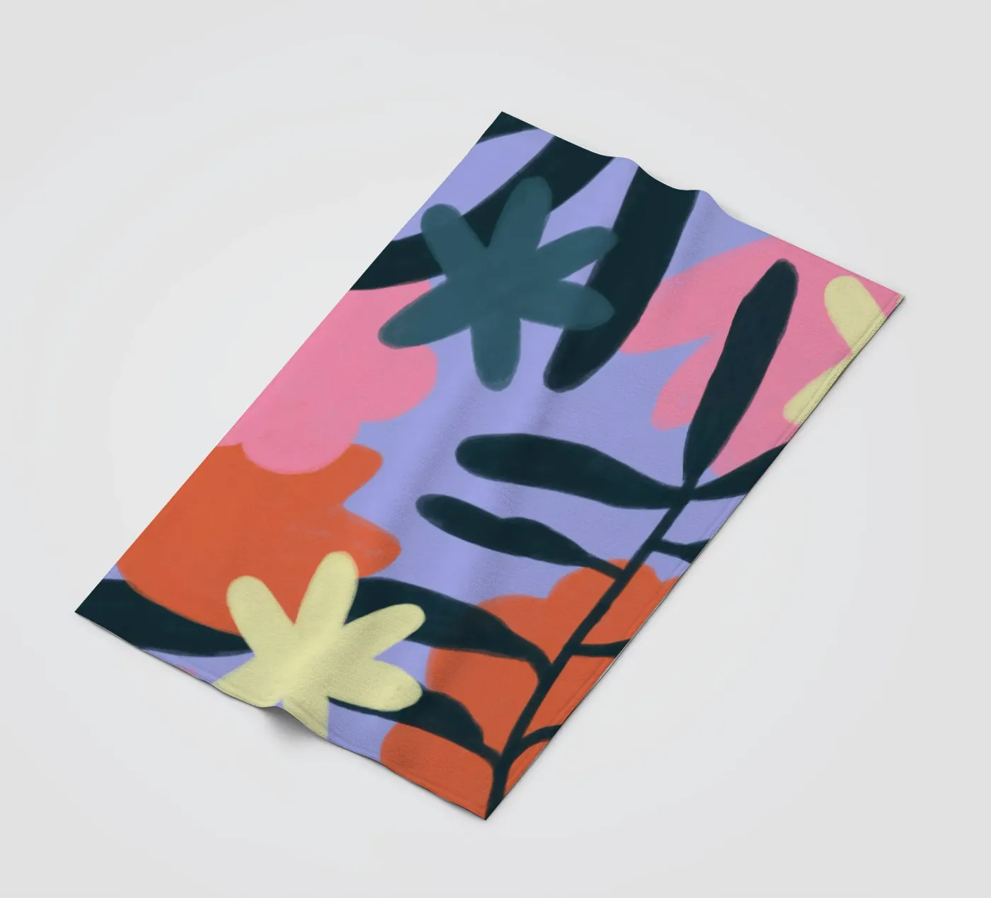 Flowers fleece blanket by bonbureau