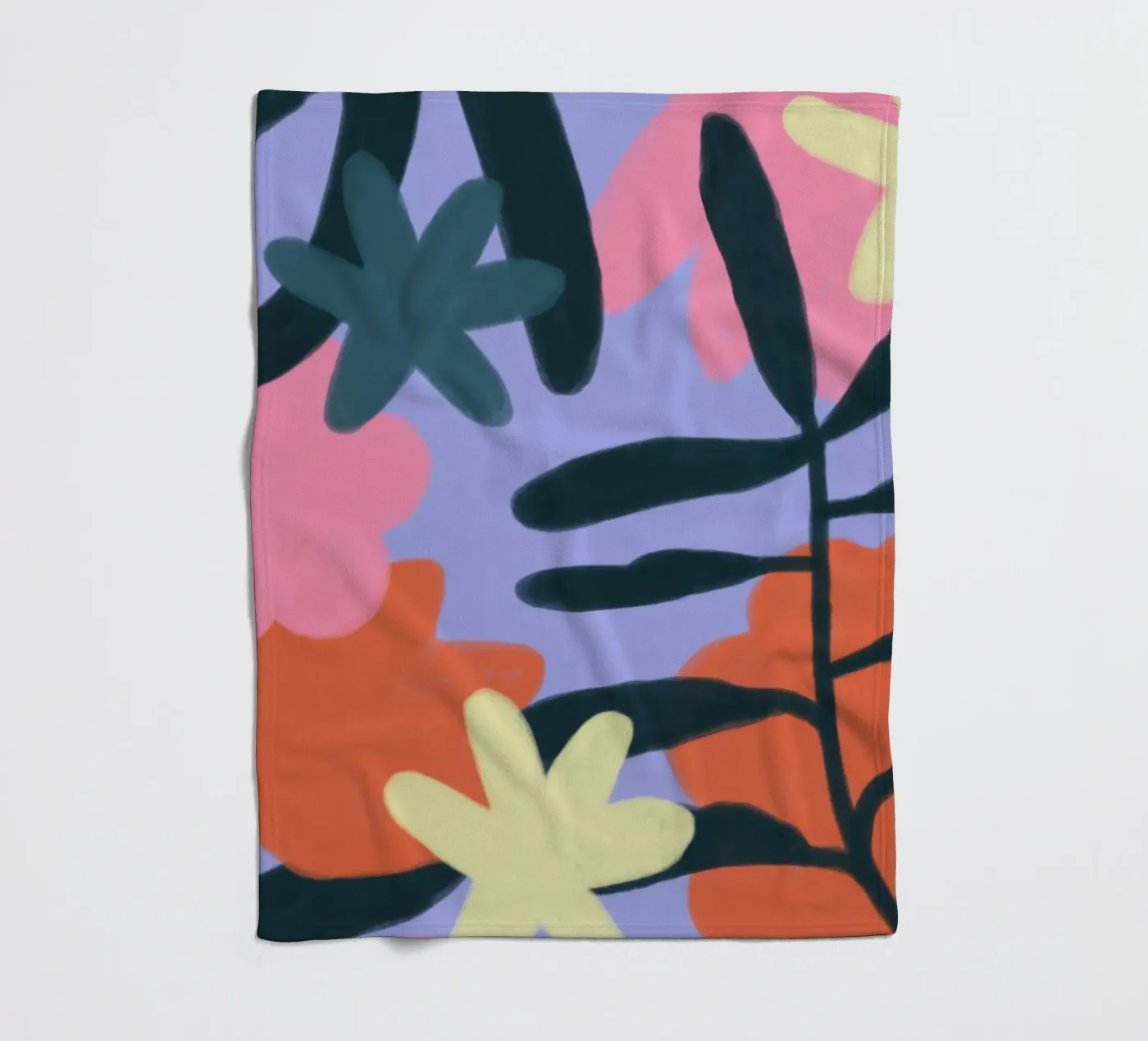 Flowers fleece blanket by bonbureau