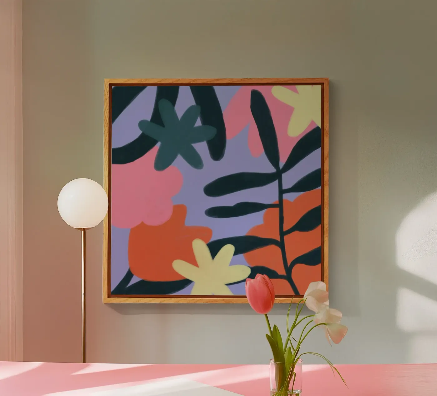 Flowers plexiglas de bonbureau