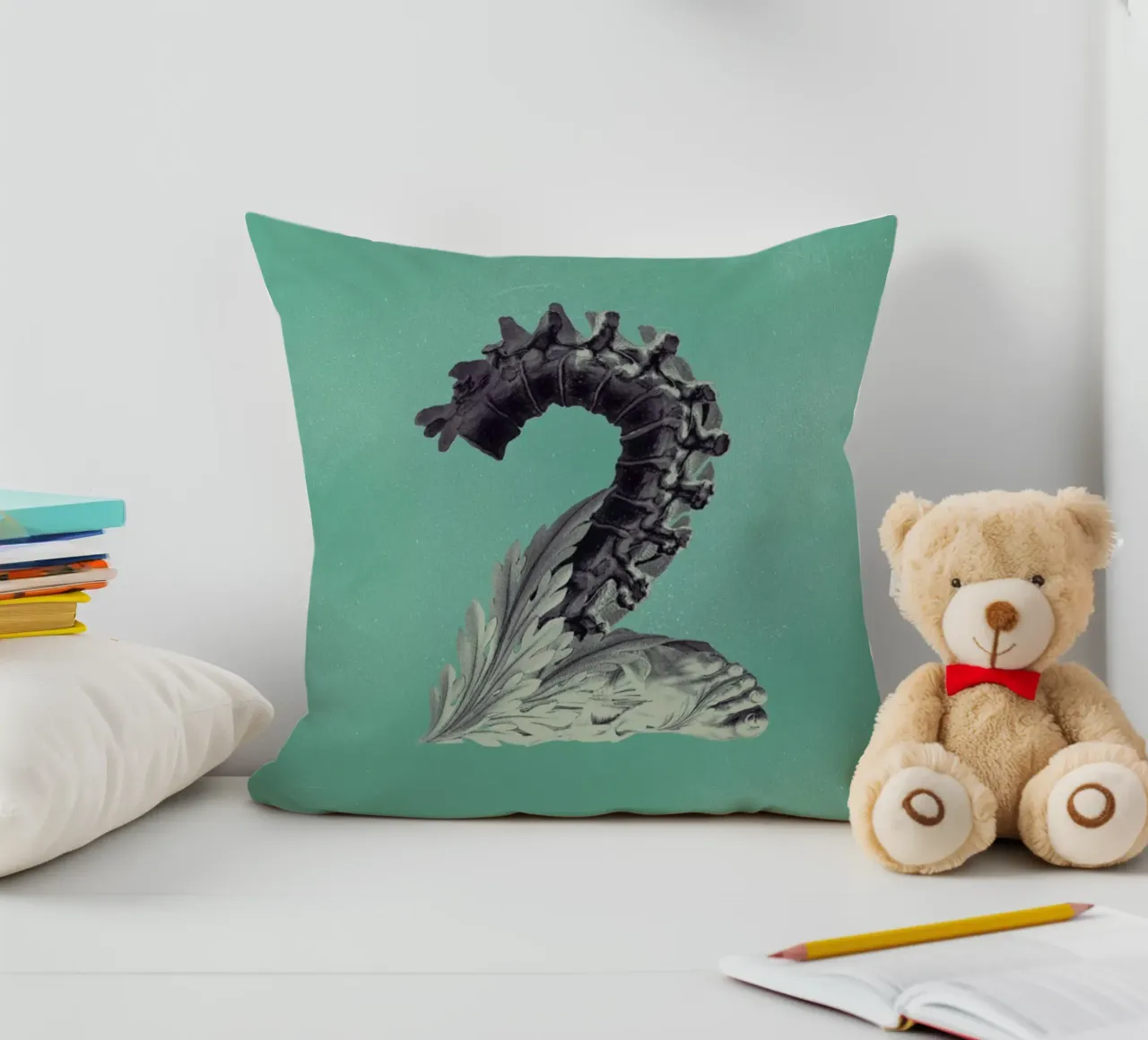 Steampunk Alphabet Number 2 cuscino da Birgit Palma