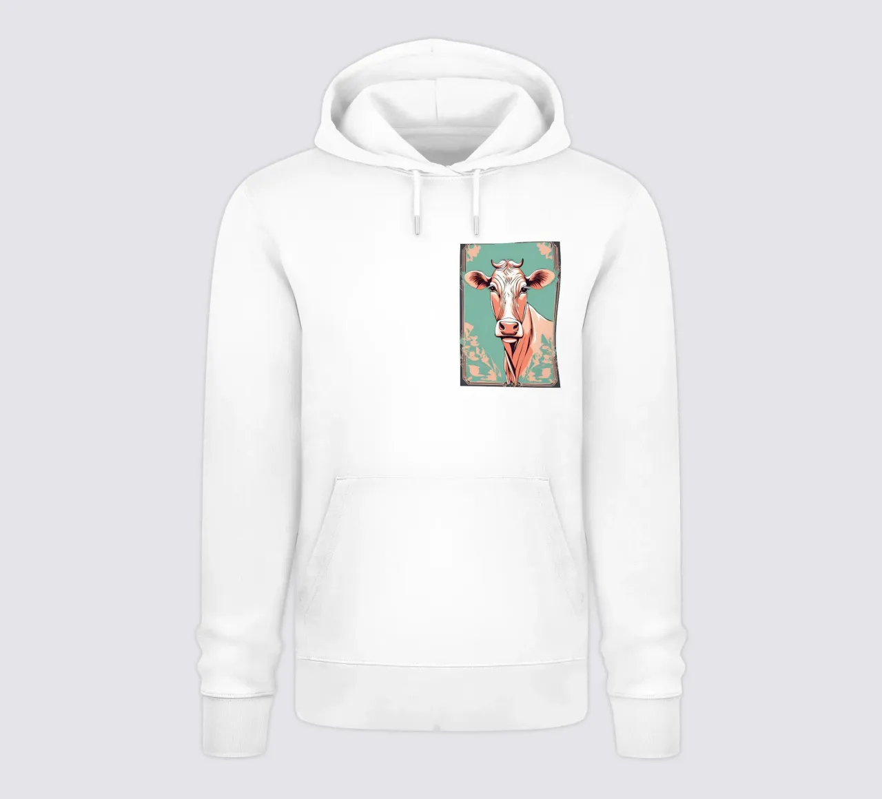 Vache en vogue 1 felpa con cappuccio da Rezh creations