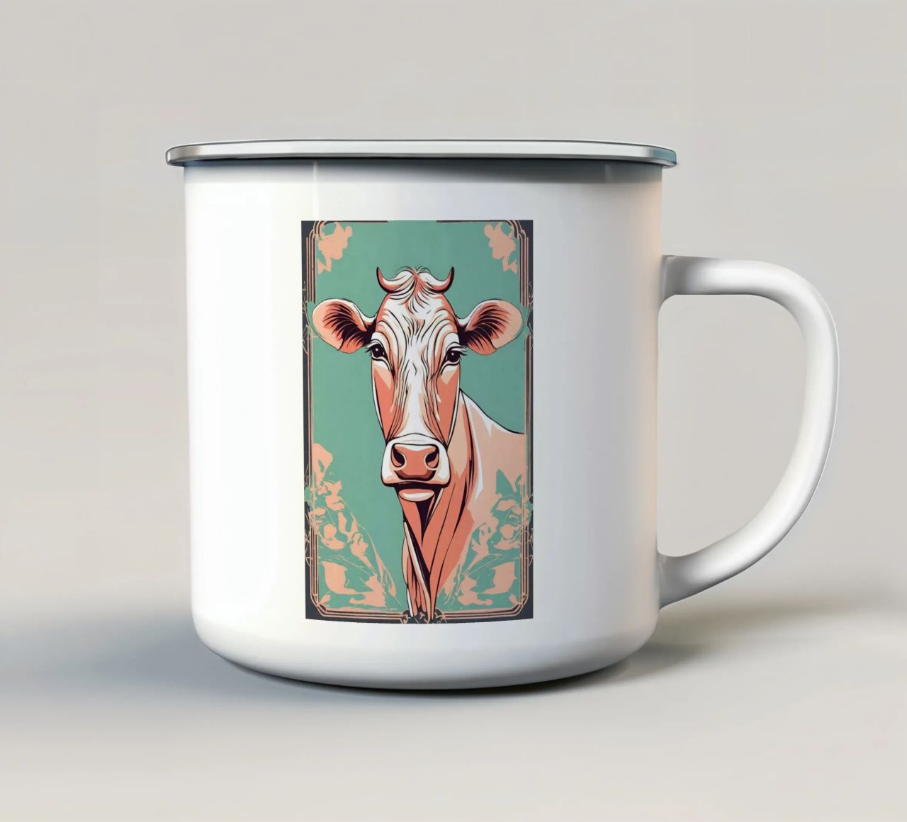 Vache en vogue 1 tazza in smalto da Rezh creations