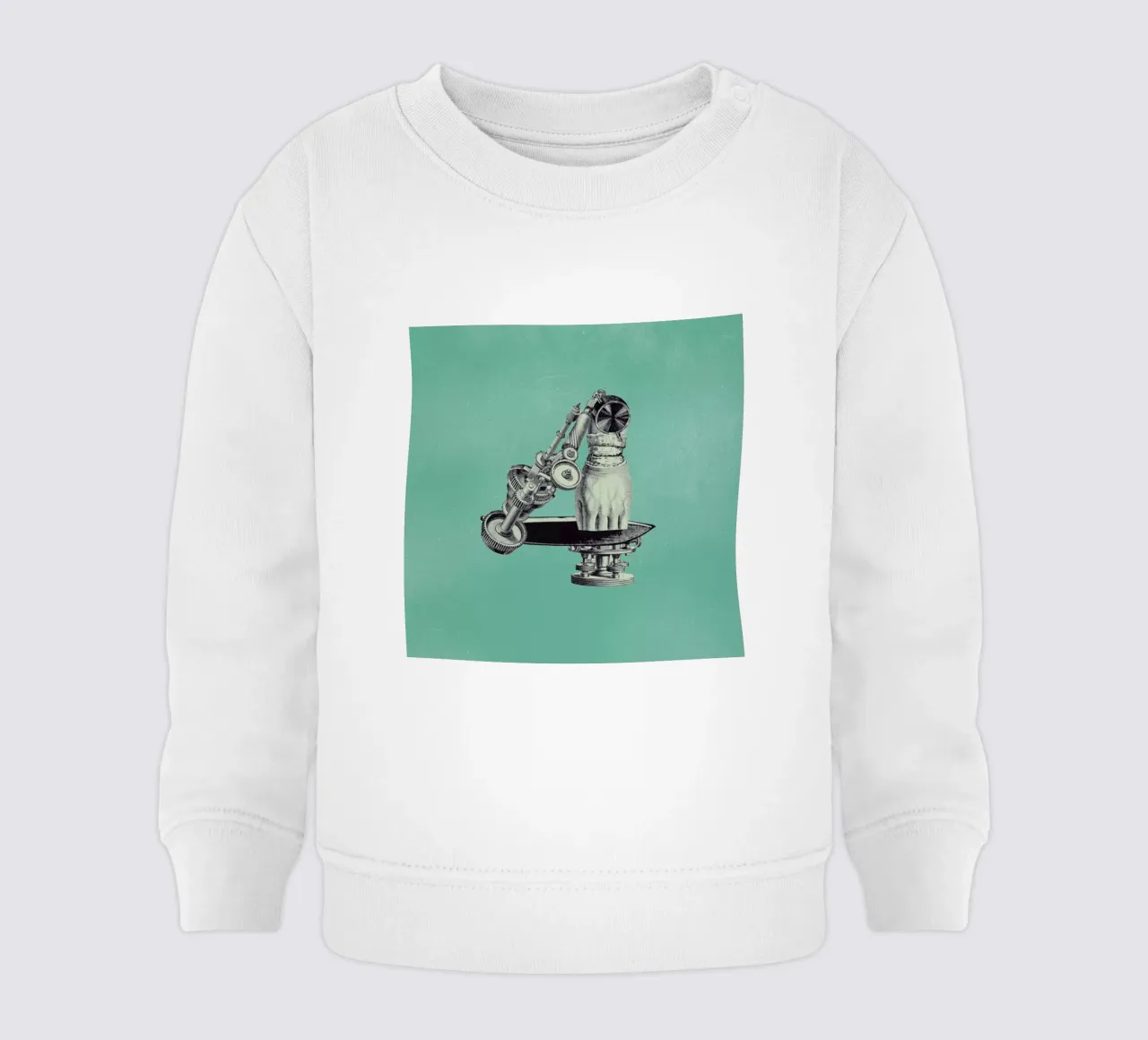 Steampunk Alphabet Number 4 felpa neonato da Birgit Palma