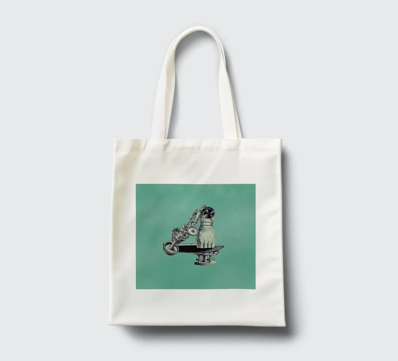 Steampunk Alphabet Number 4 borsa in juta da Birgit Palma