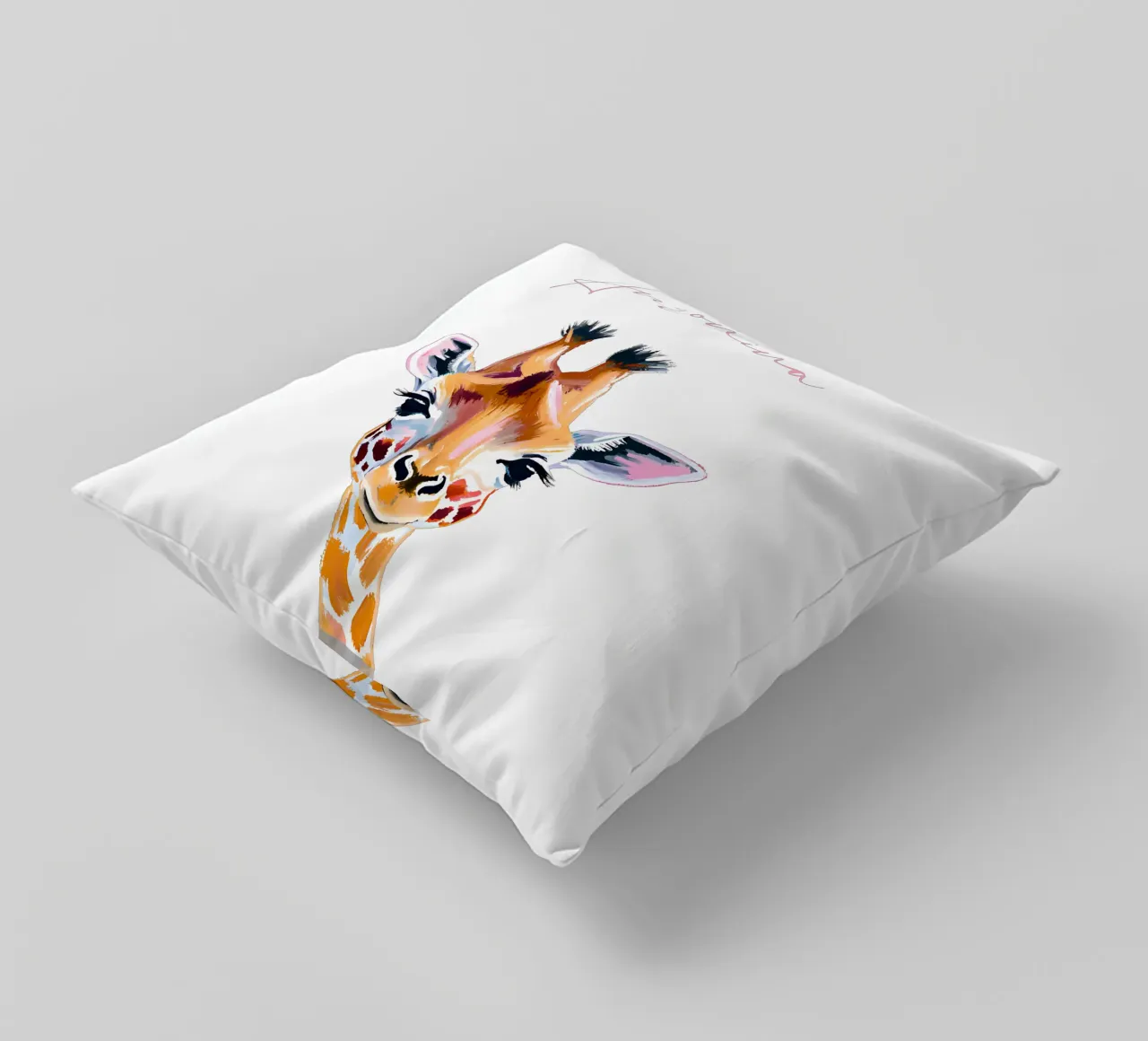 Kleine Giraffe - Acryl cuscino da Ohkimiko