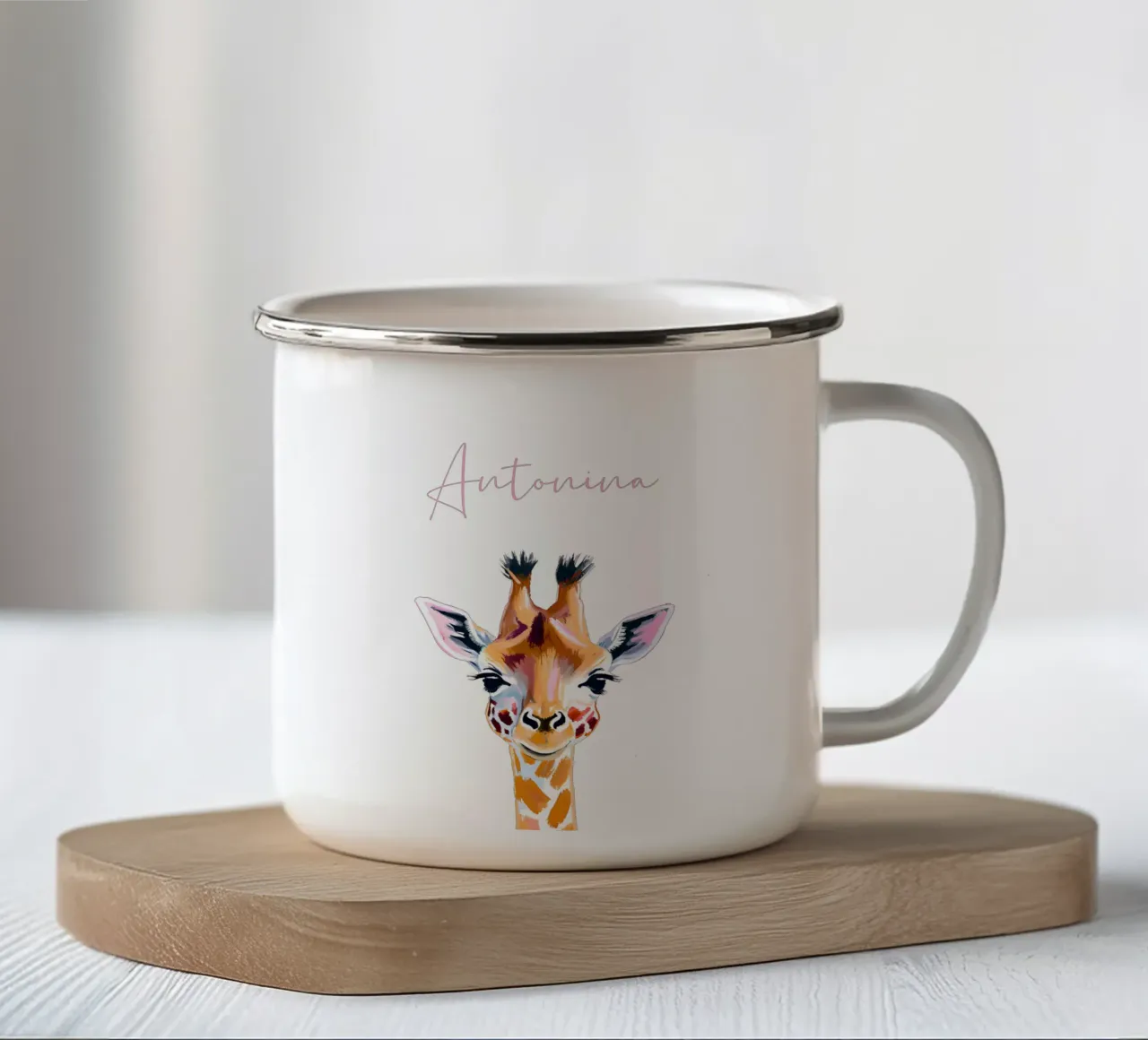 Kleine Giraffe - Acryl tazza in smalto da Ohkimiko
