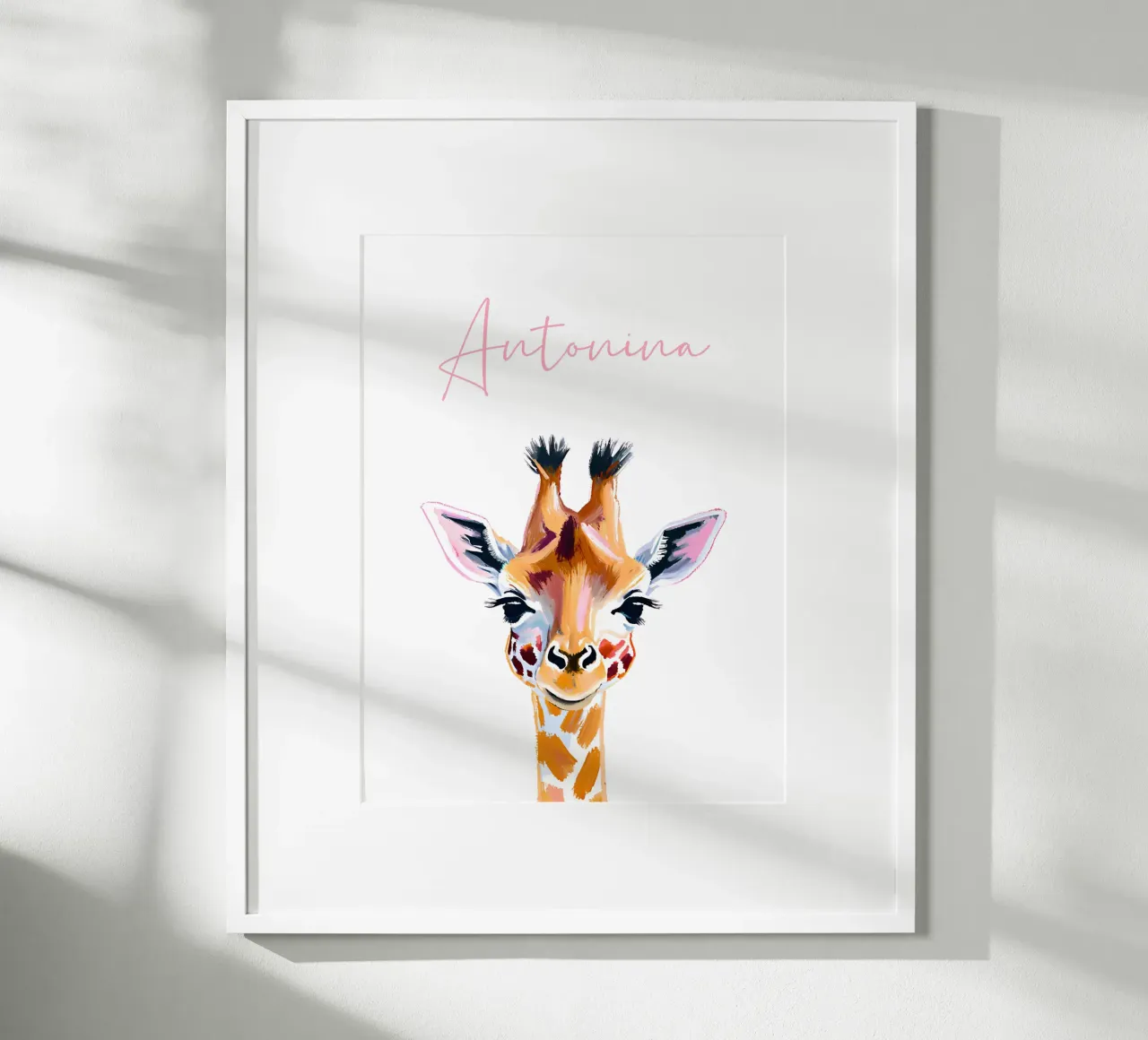 Kleine Giraffe - Acryl poster da Ohkimiko