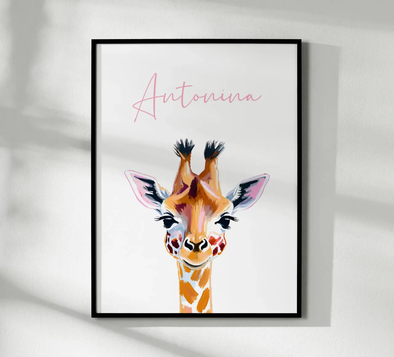 Kleine Giraffe - Acryl poster da Ohkimiko