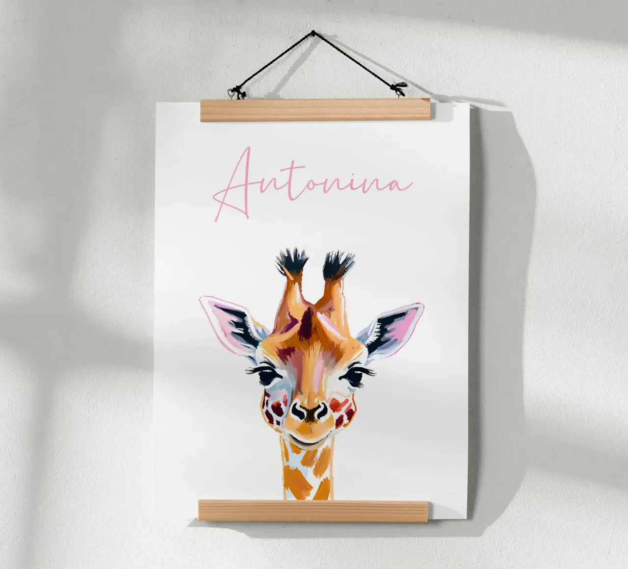 Kleine Giraffe - Acryl poster da Ohkimiko