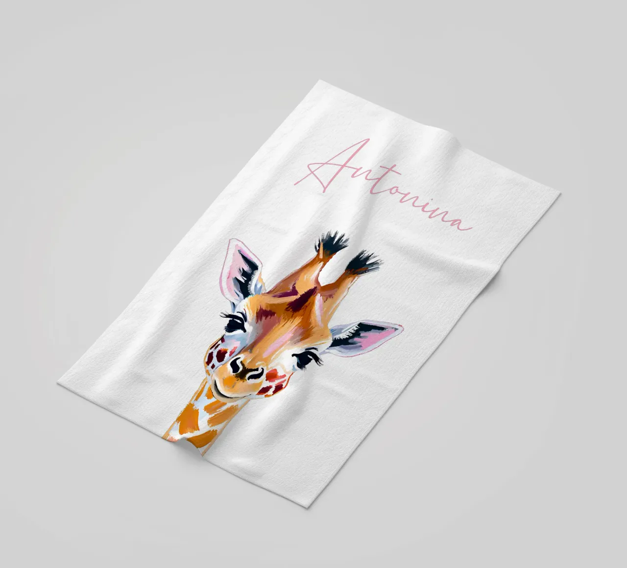 Kleine Giraffe - Acryl telo mare da Ohkimiko