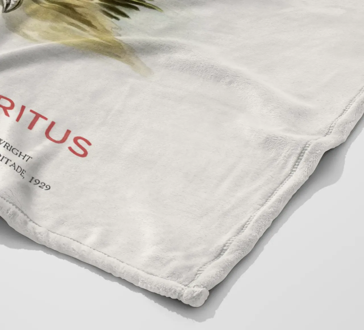 Horned grebe or Podiceps auritus fleece blanket by Vintagrafica