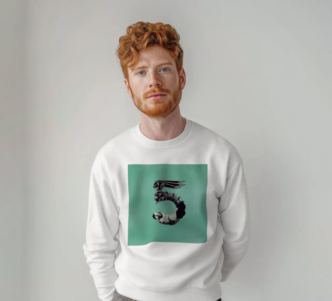 Steampunk Alphabet Number 5 Sweatshirt von Birgit Palma
