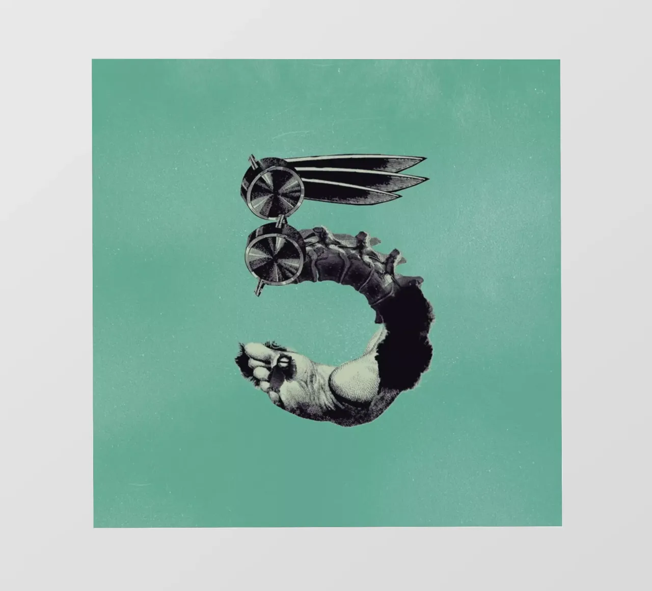 Steampunk Alphabet Number 5 telo in pvc da Birgit Palma