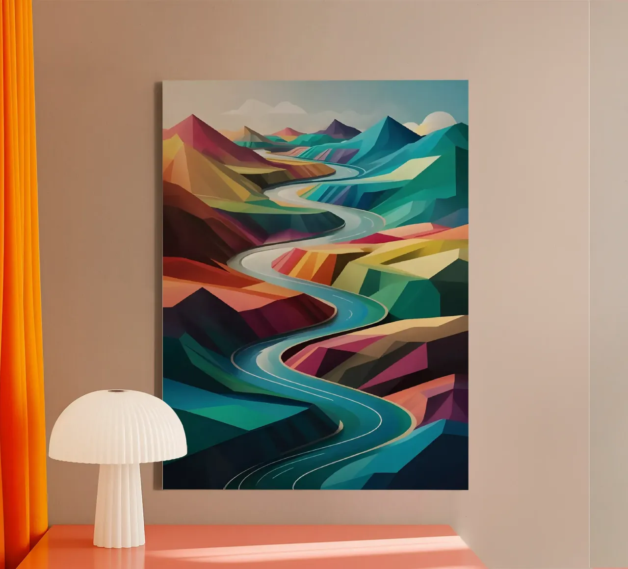 Serpentijns Symfonie canvas van Artistic-shop