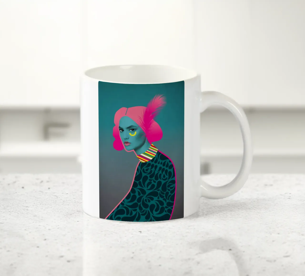 Neon Charly tazza in ceramica da Amy & Kurt