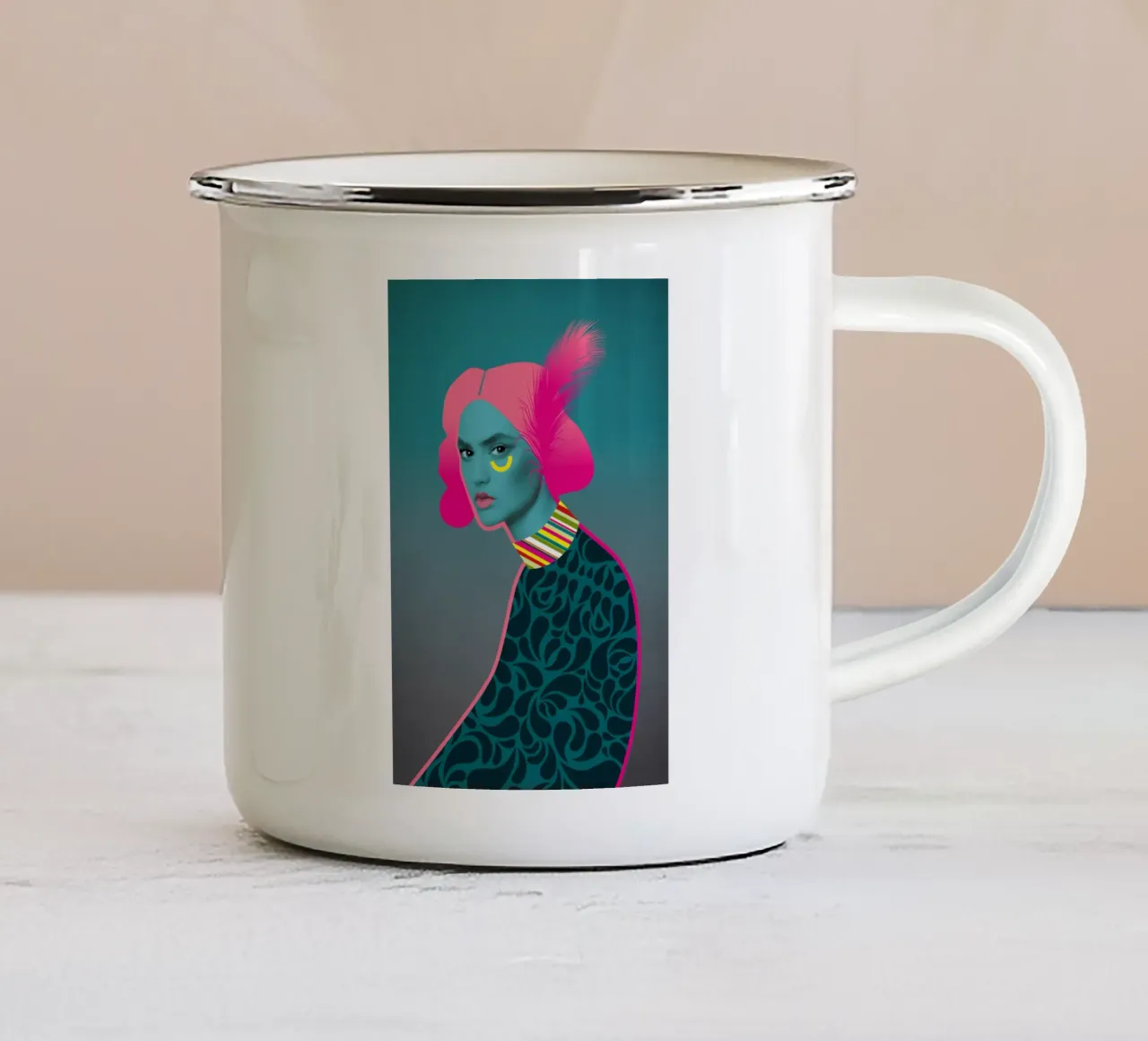 Neon Charly tazza in smalto da Amy & Kurt
