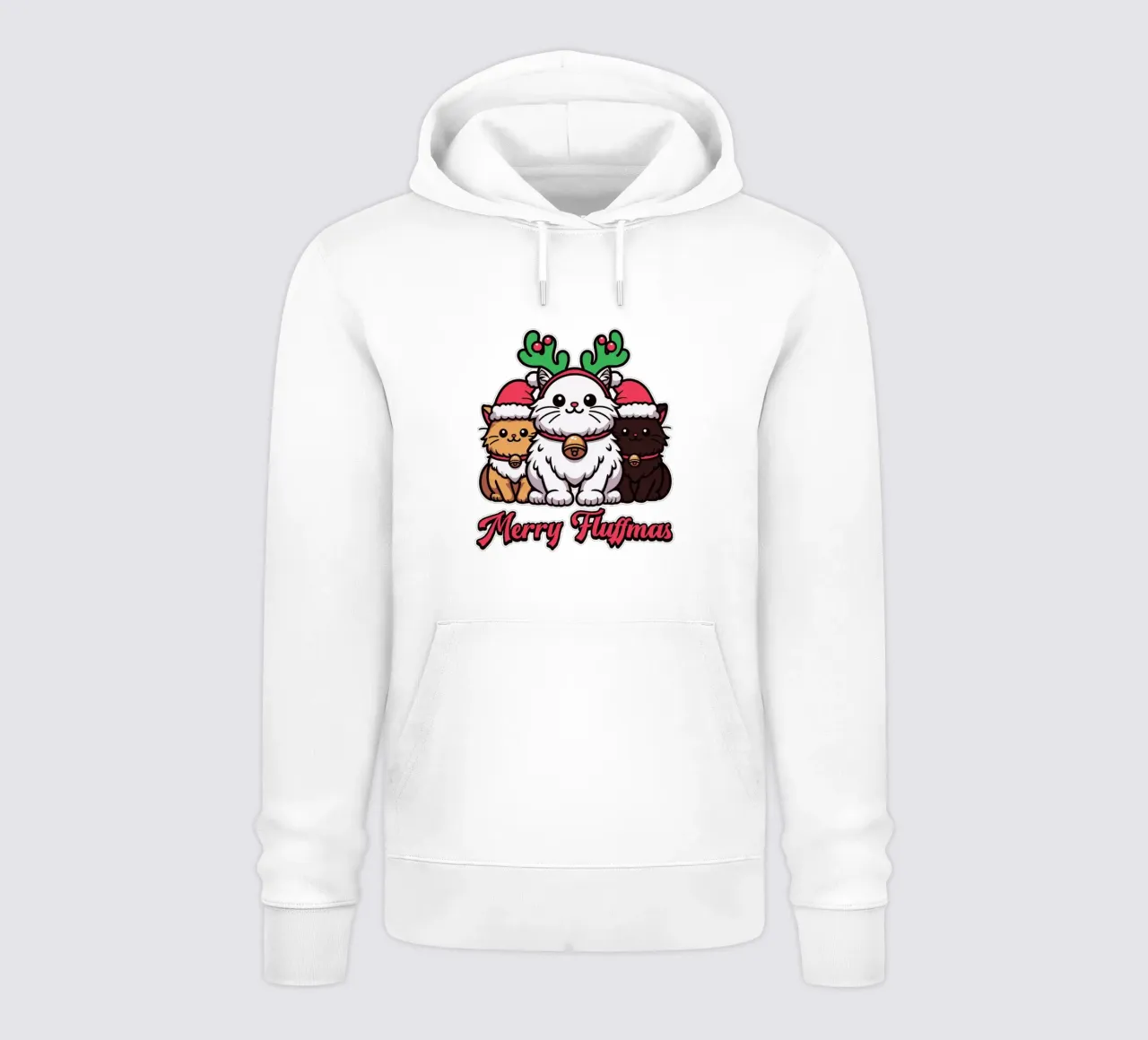 Merry Fluffmas felpa con cappuccio da edsonramosart