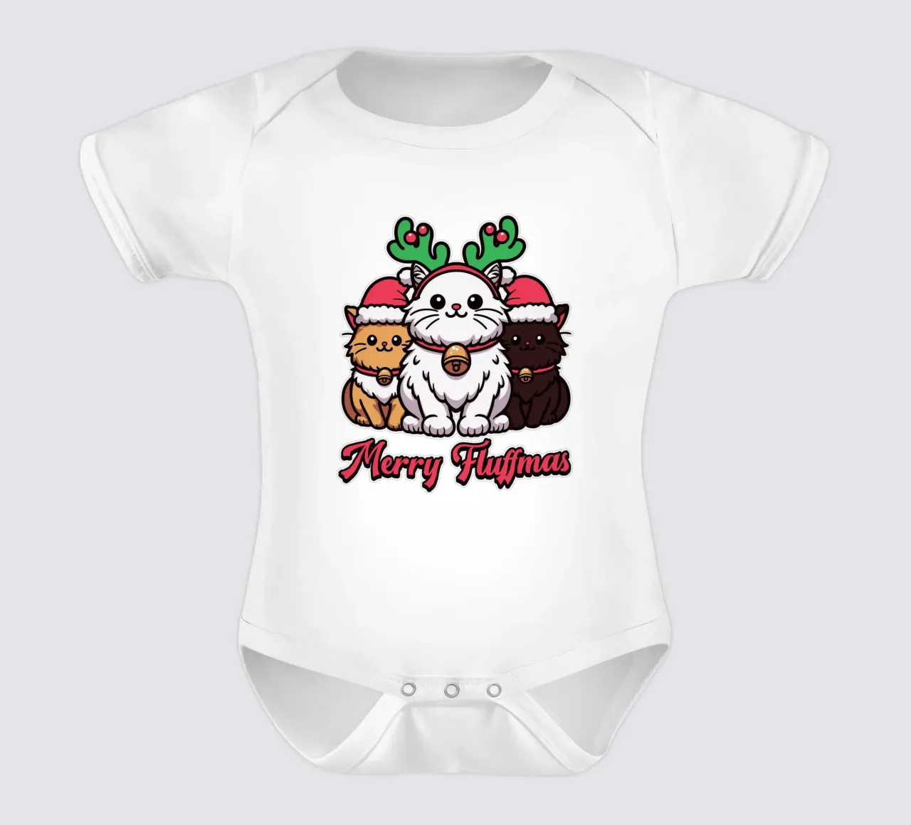Merry Fluffmas body neonato maniche corte da edsonramosart