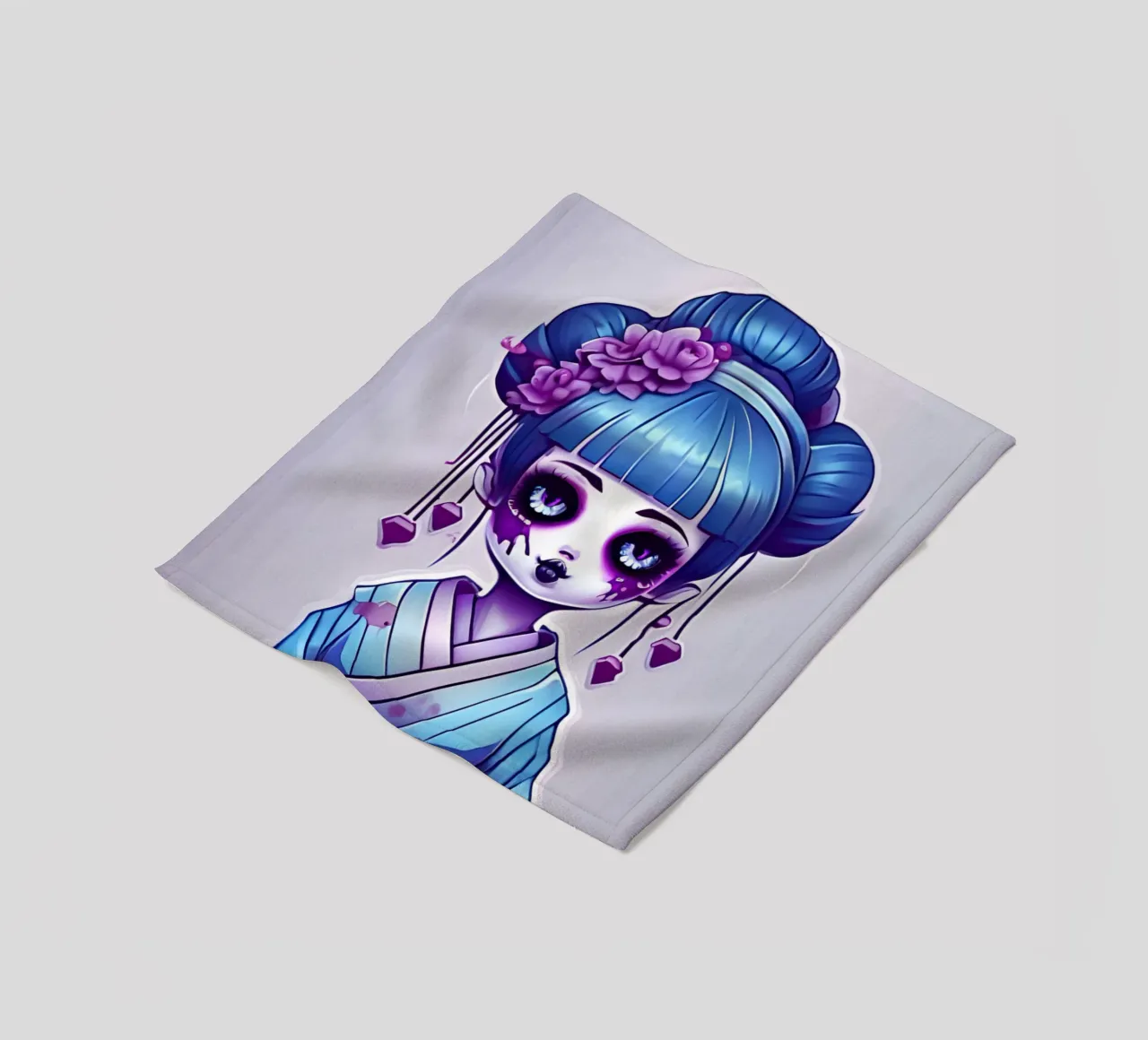 Black geisha 3 coperta in pile da Rezh creations