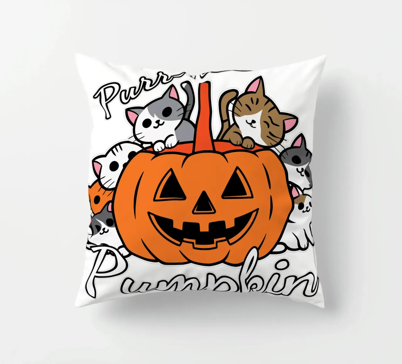 Purr-Fect Pumpkin cuscino da edsonramosart