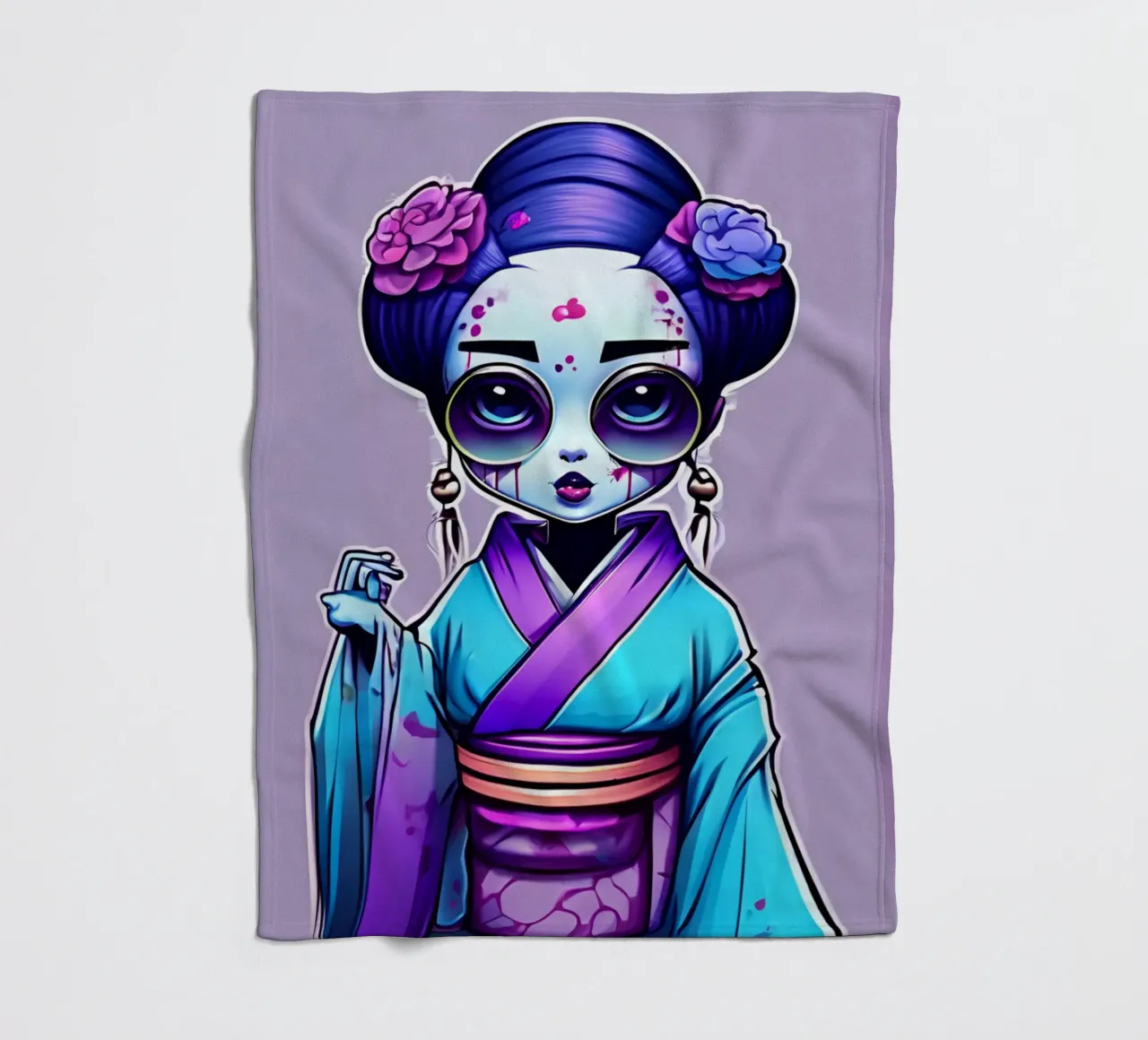 Black Geisha 5 coperta in pile da Rezh creations