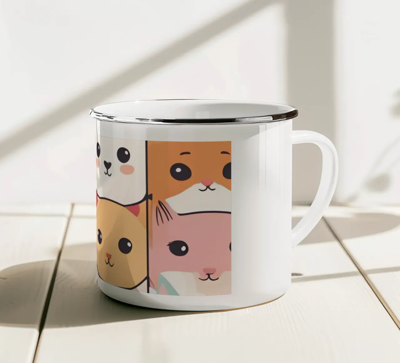 Animaux Kawaii 1 tazza in smalto da Rezh creations
