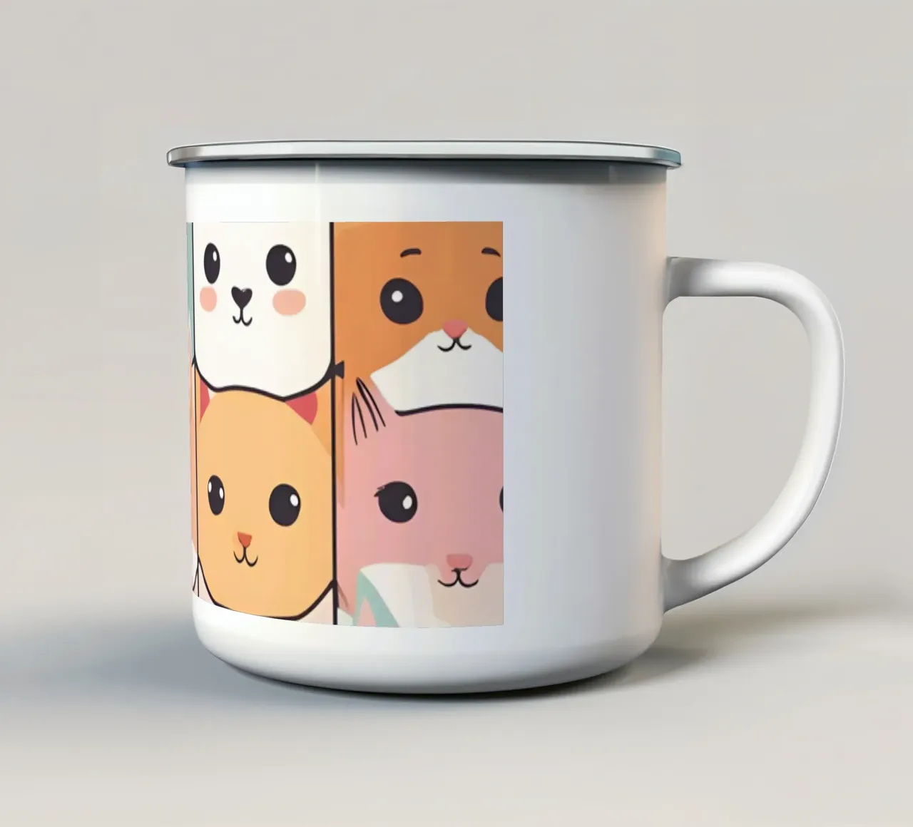 Animaux Kawaii 1 tazza in smalto da Rezh creations