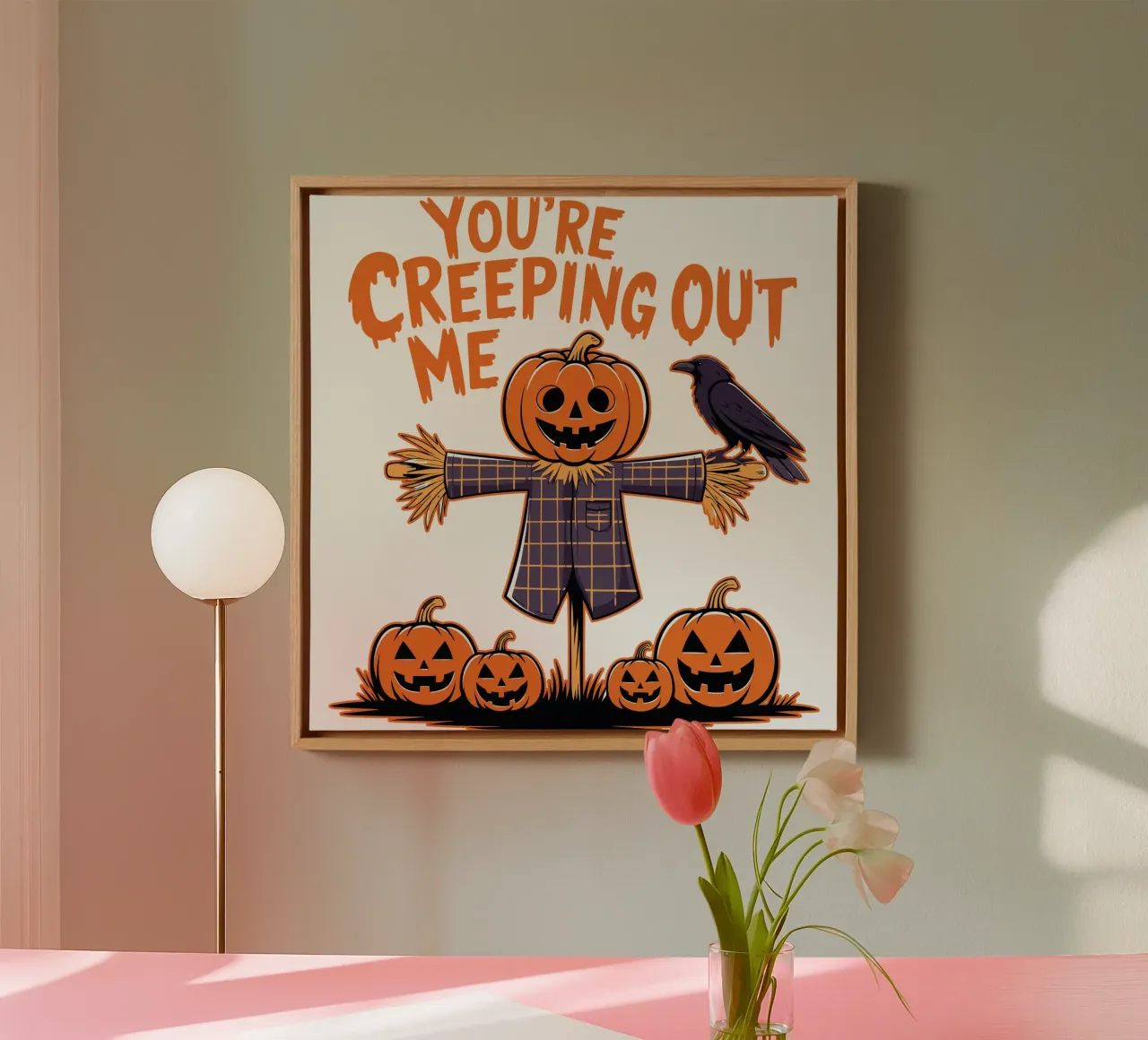 You're Creeping Me Out tela con Cornice a cassetta da edsonramosart