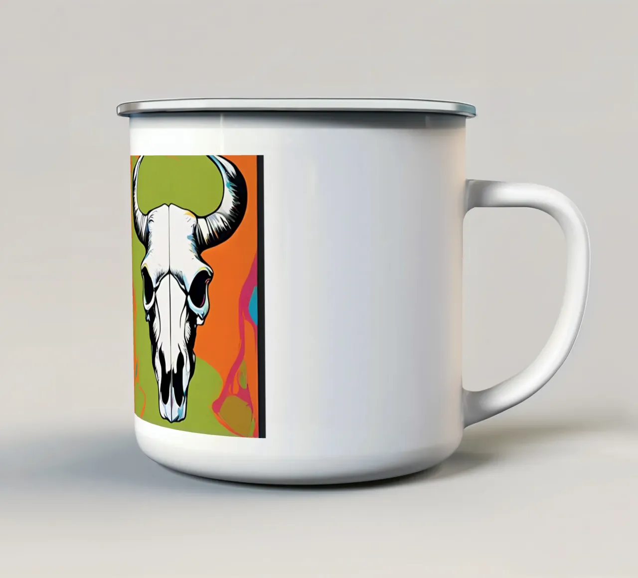 Teschio POP tazza in smalto da Rezh creations