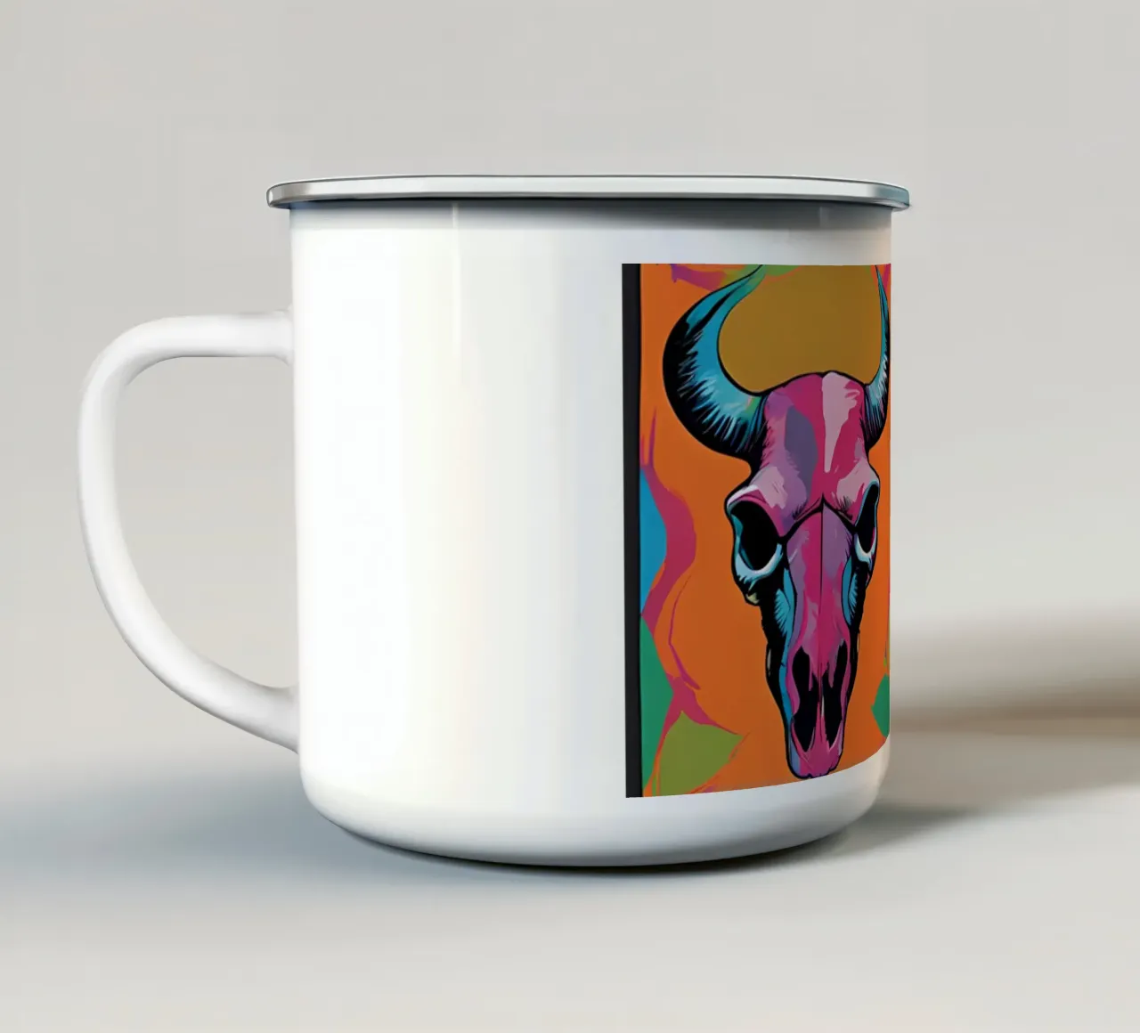 Teschio POP tazza in smalto da Rezh creations