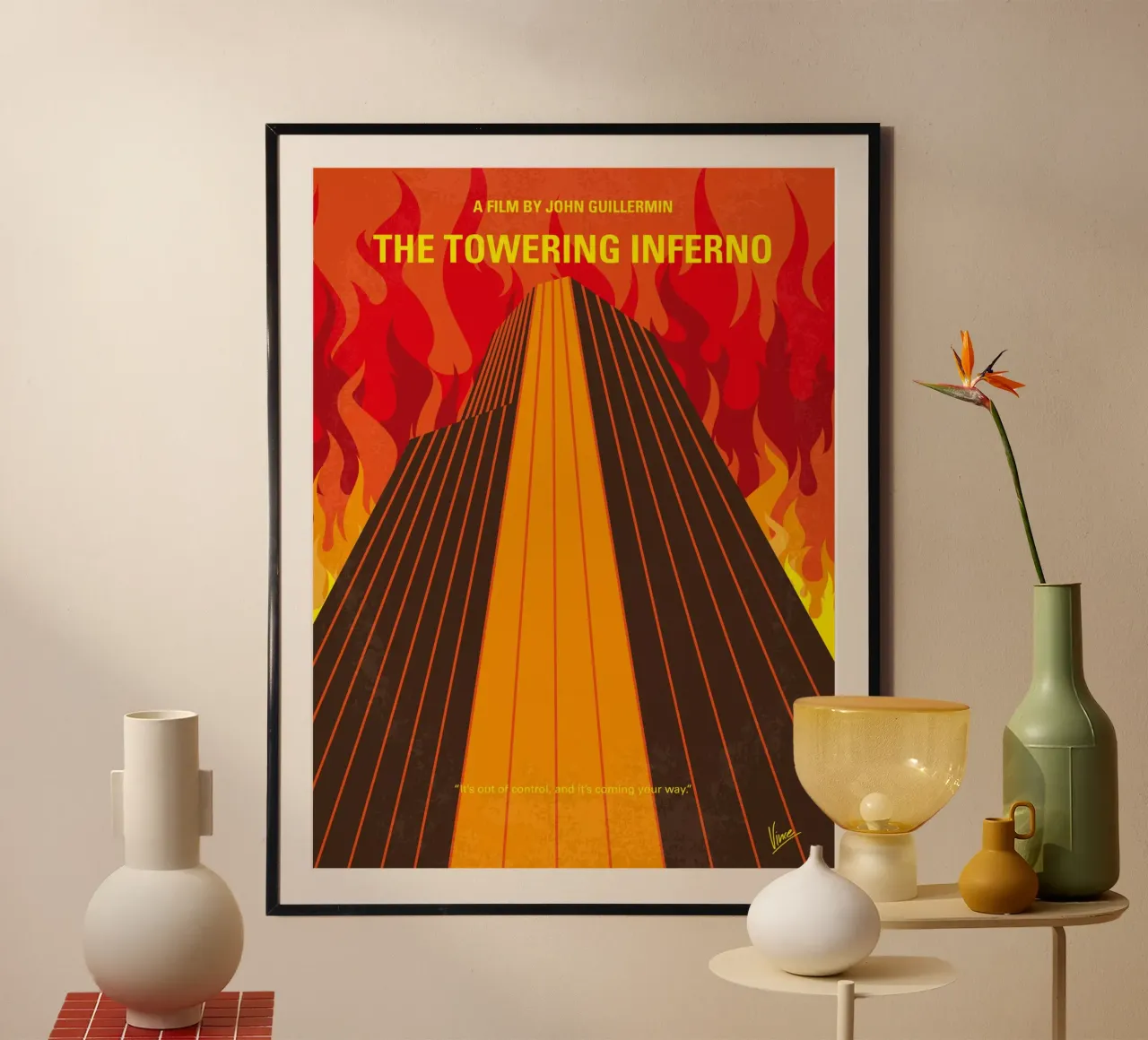 No665 My The Towering Inferno minimal movie poster poster da Chungkong