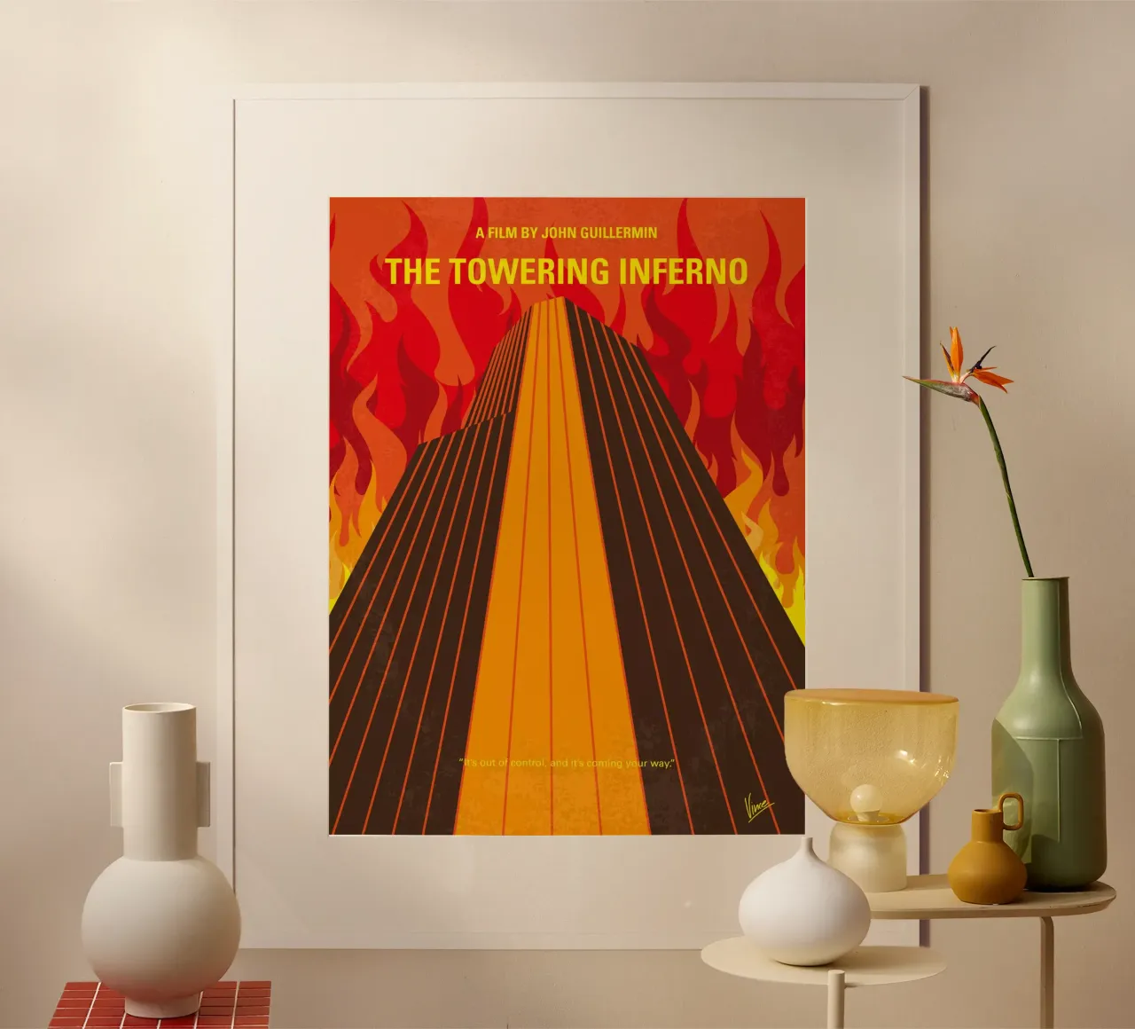 No665 My The Towering Inferno minimal movie poster poster da Chungkong