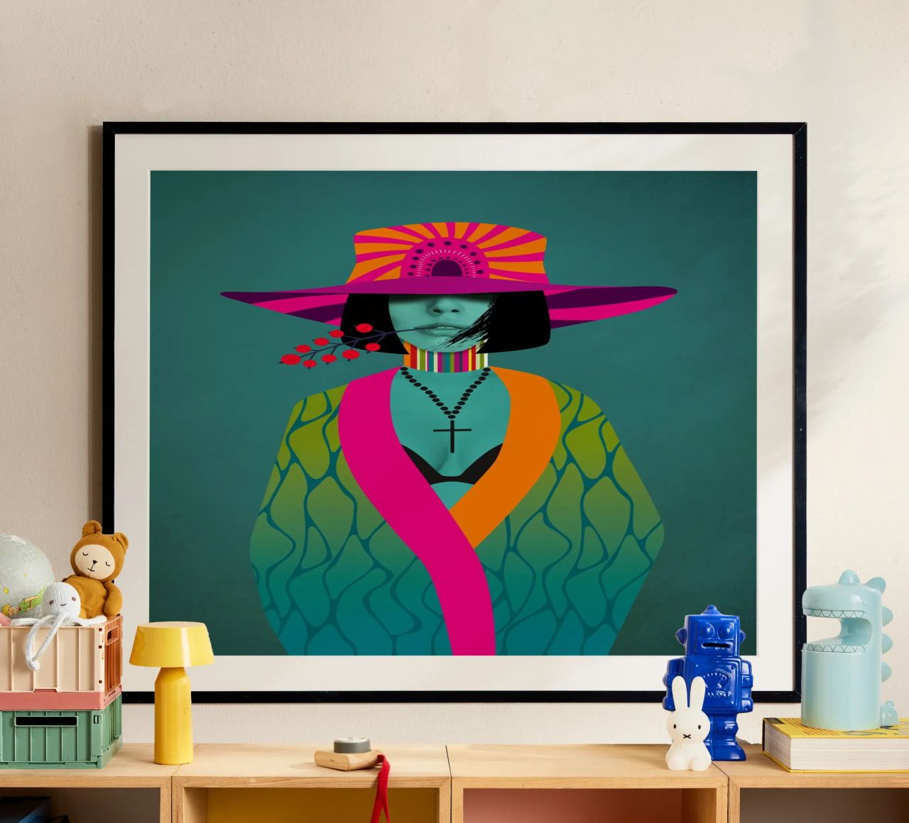 Neon Stella poster van Amy & Kurt