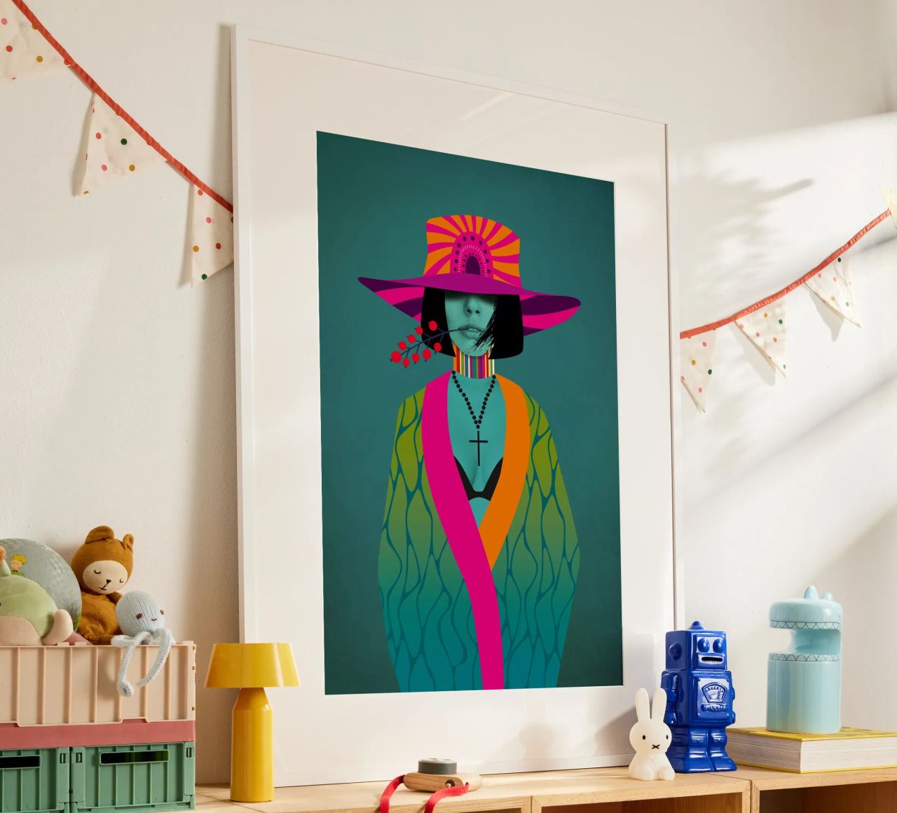 Neon Stella poster van Amy & Kurt