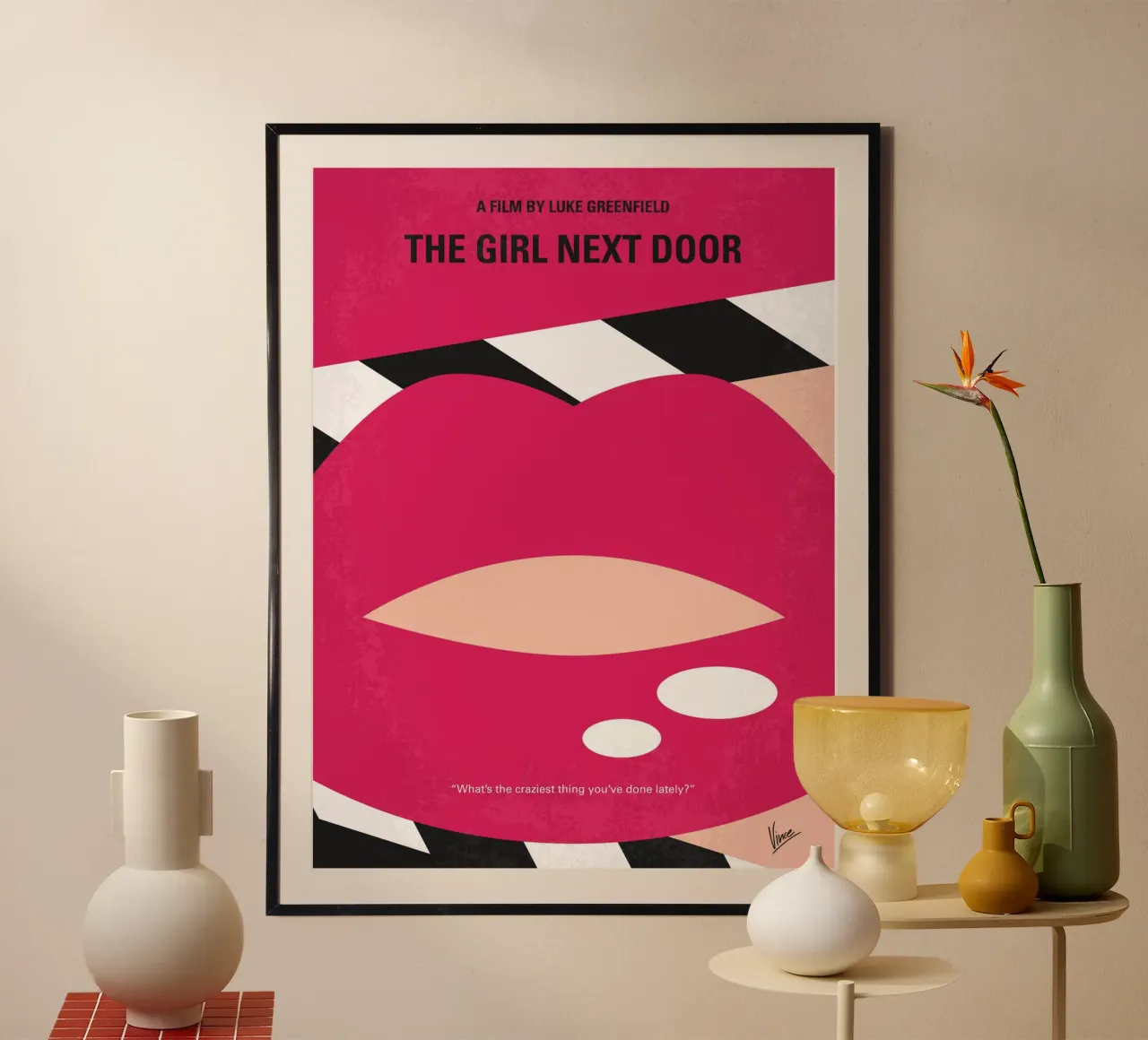 No670 My The Girl Next Door minimal movie poster poster de Chungkong