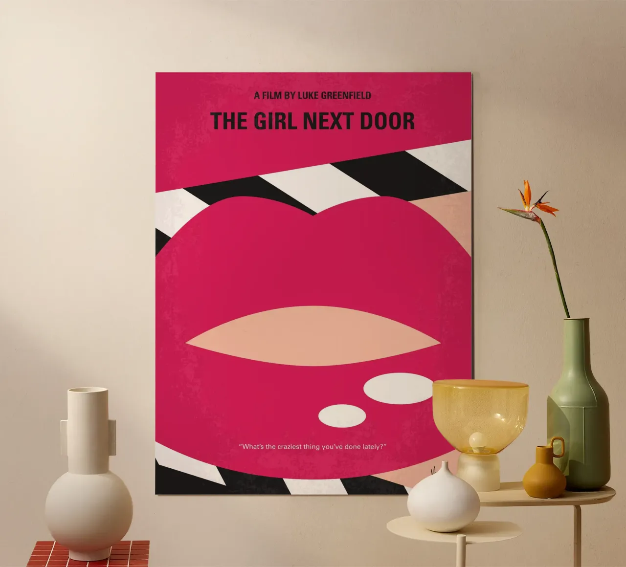 No670 My The Girl Next Door minimal movie poster poster de Chungkong