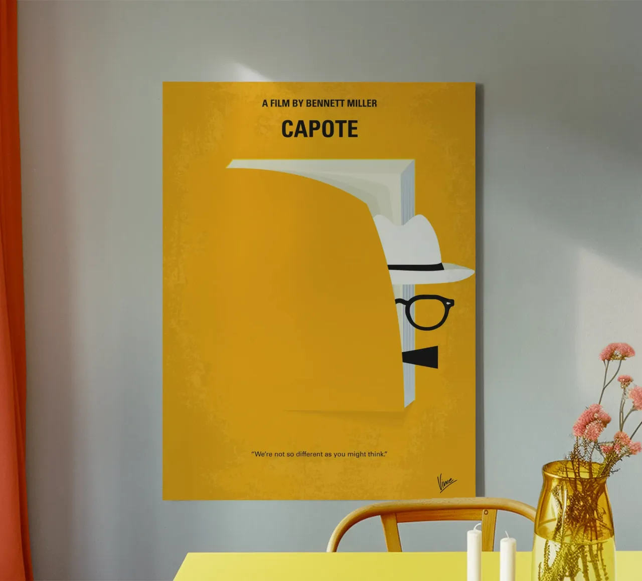 No671 My Capote minimal movie poster canvas van Chungkong