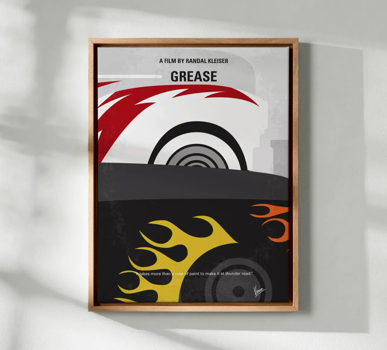 No674 My GREASE minimal movie poster tela con Cornice a cassetta da Chungkong