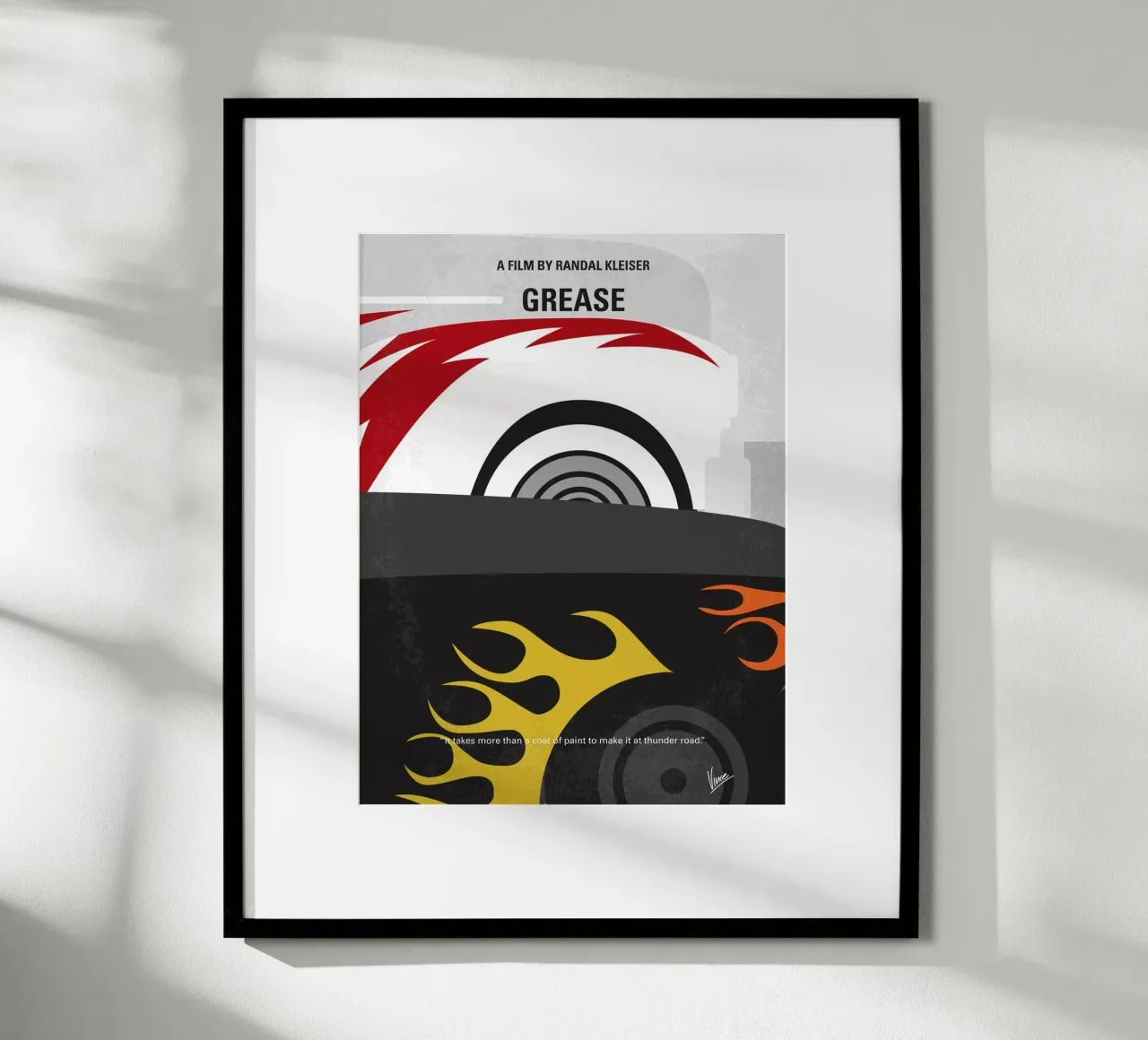 No674 My GREASE minimal movie poster poster da Chungkong