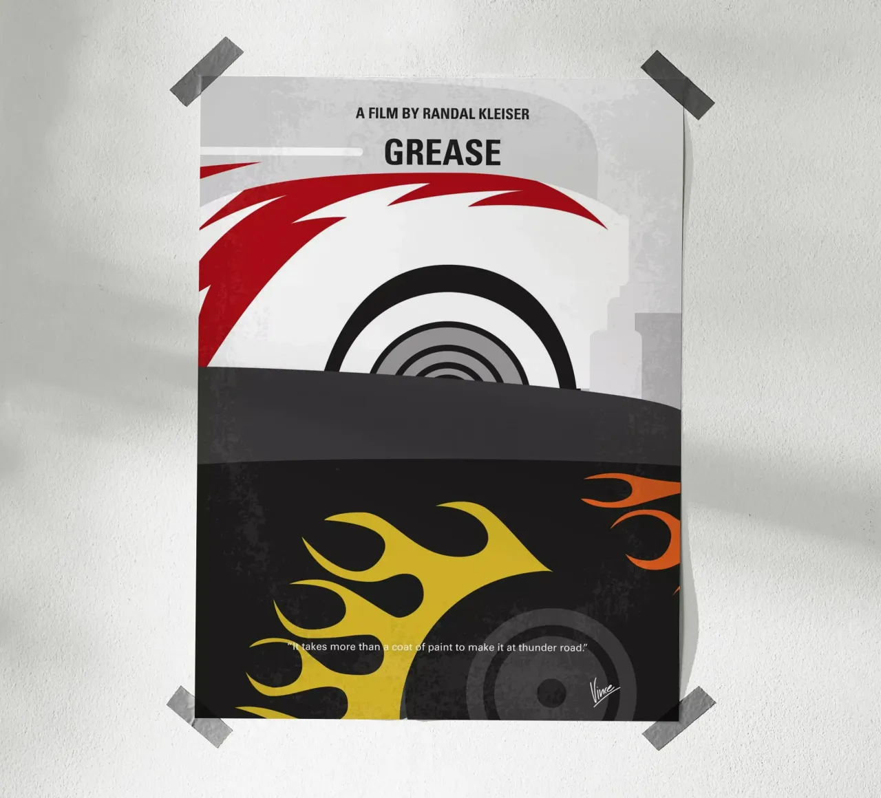 No674 My GREASE minimal movie poster poster da Chungkong