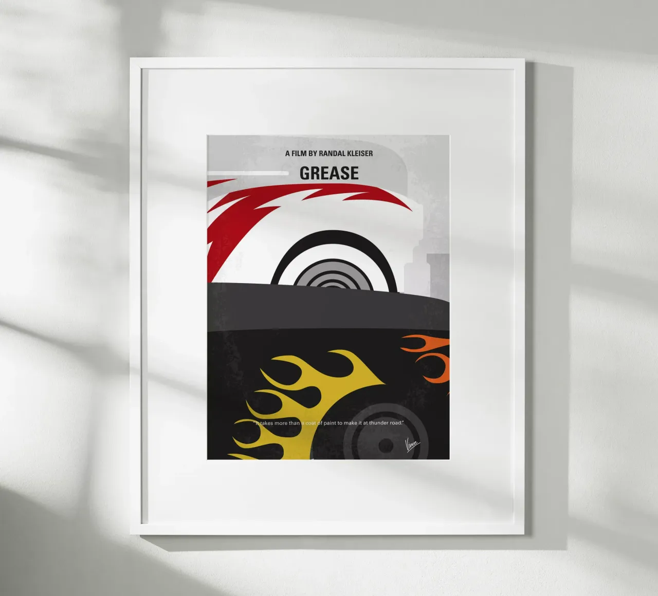 No674 My GREASE minimal movie poster poster da Chungkong